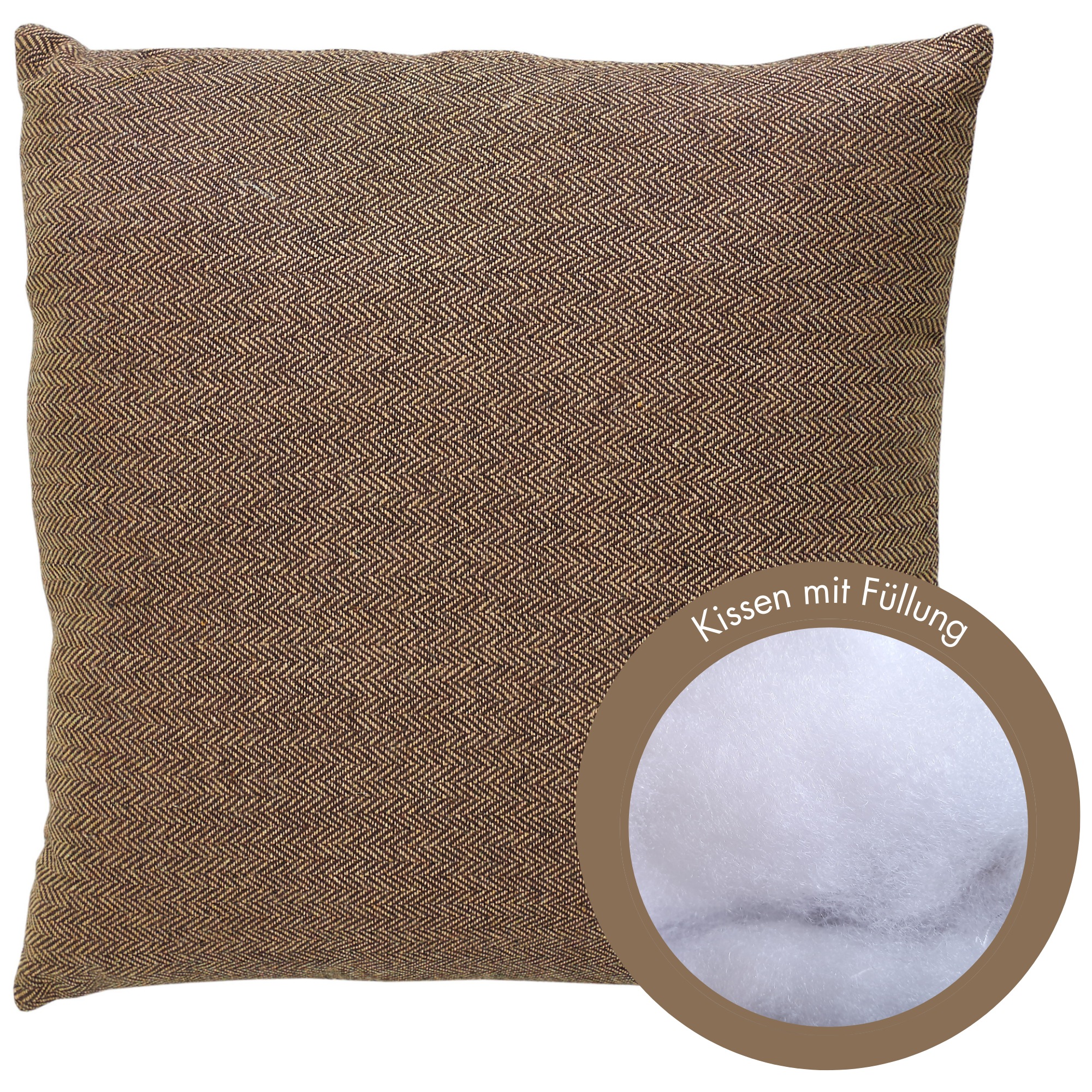 Thumbnail - Andiamo Dekokissen "Jenny" Zierkissen, Fishgrätmuster, eckig, 40x40 cm, Kissenhülle mit Füllung