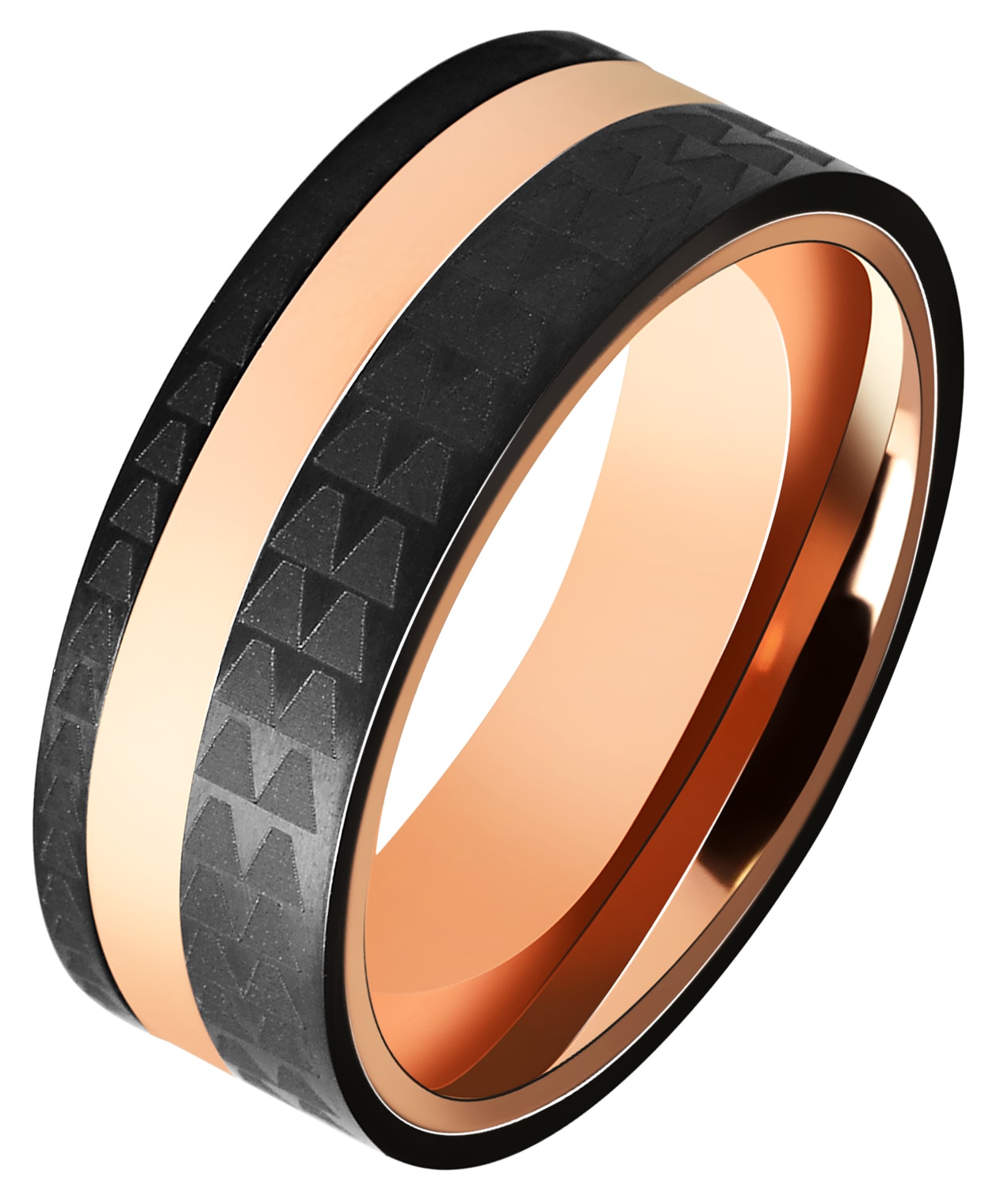 Fingerring ADELIA´S "Herren Ring aus Edelstahl" Gr. 62, gold, Fingerringe, Herren, 62, Edelstahl, Fingerring 8
