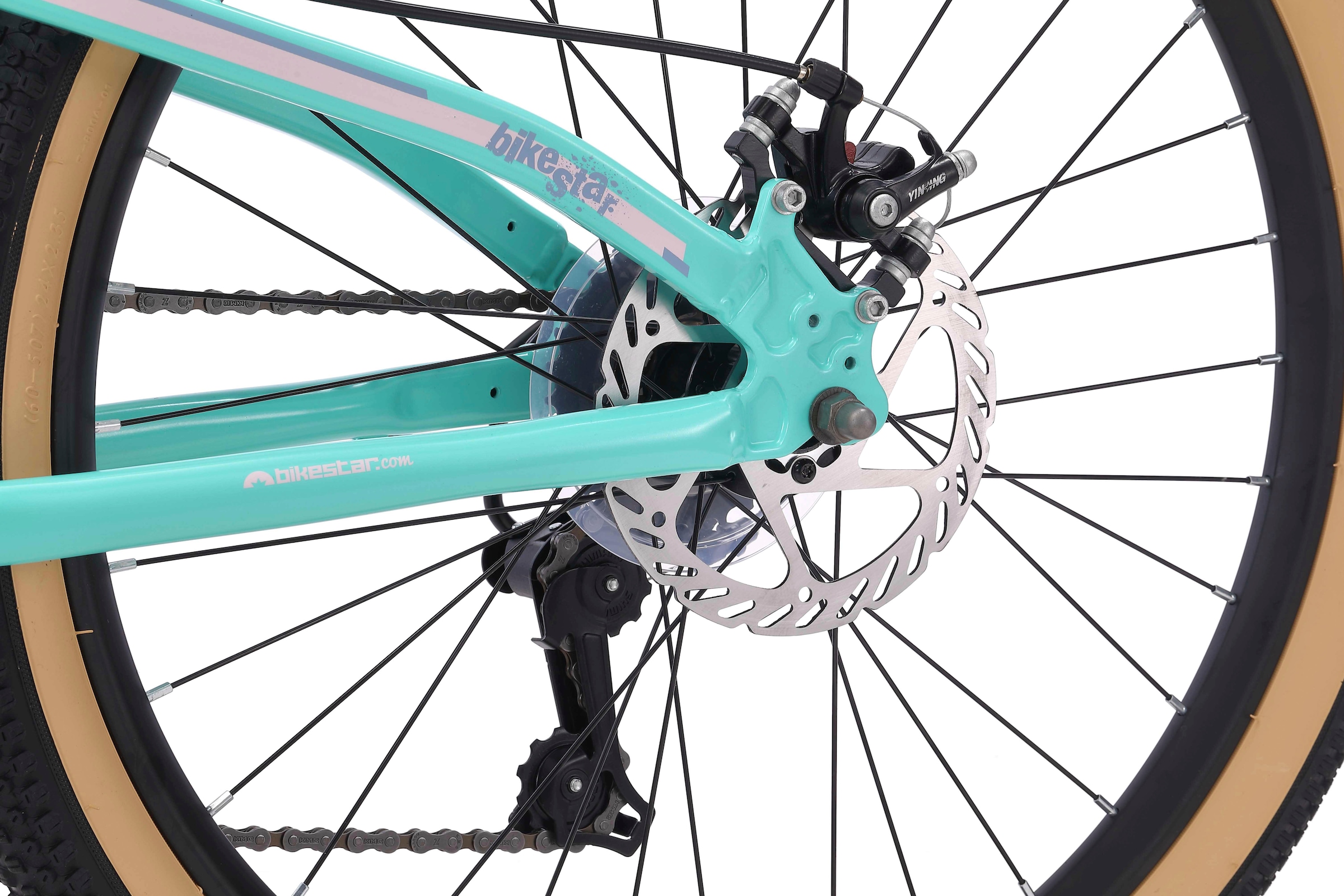 Bikestar Jugendfahrrad, 21 Gang, Shimano, RD-TY21 Schaltwerk, Kettenschaltung