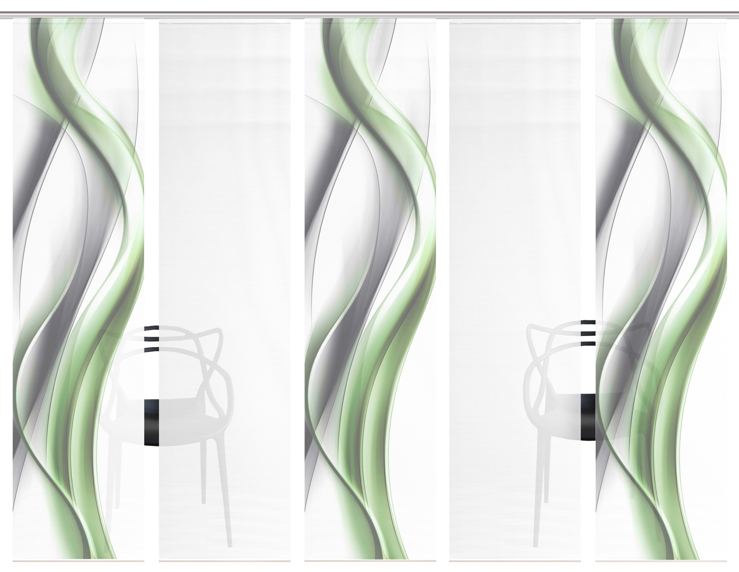 Vision S Schiebegardine "CARA" Paneelwagen 5 Stk. tlg. Schiebevorhang,Bambu günstig online kaufen