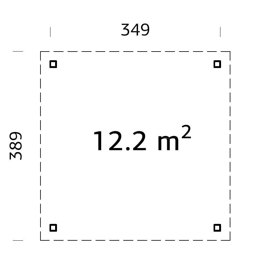 Palmako Holzpavillon »Lucy«, BxT: 389x389 cm, grau