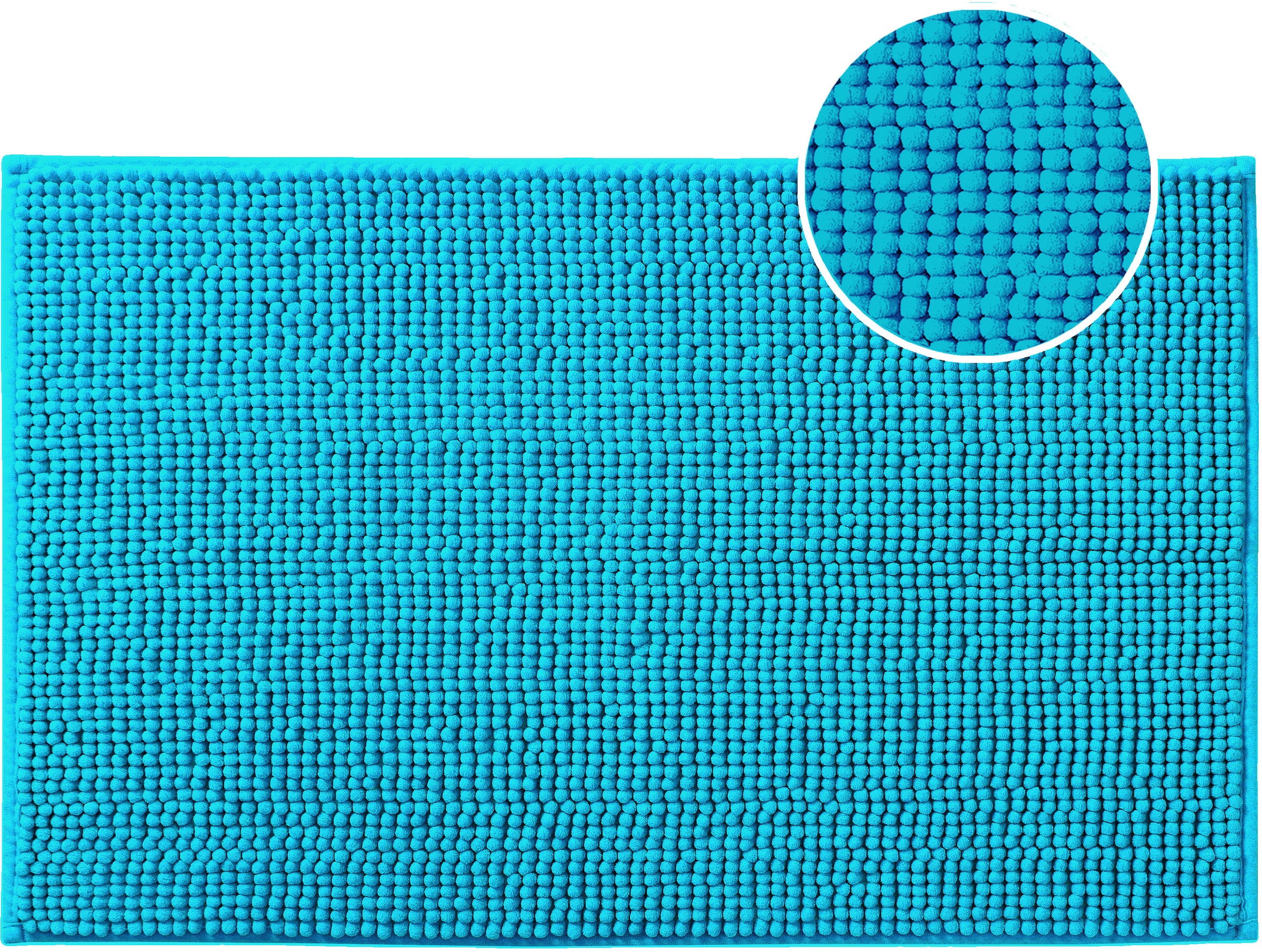 my home Badematte »Vanessa Chenille, Badvorleger, Badezimmer Teppich, Duschvorleger«, beidseitig nutzbar-strapazierfähig-fußbodenheizungsgeeignet-schnell trocknend, Uni Farben, besonders weich, rechteckig