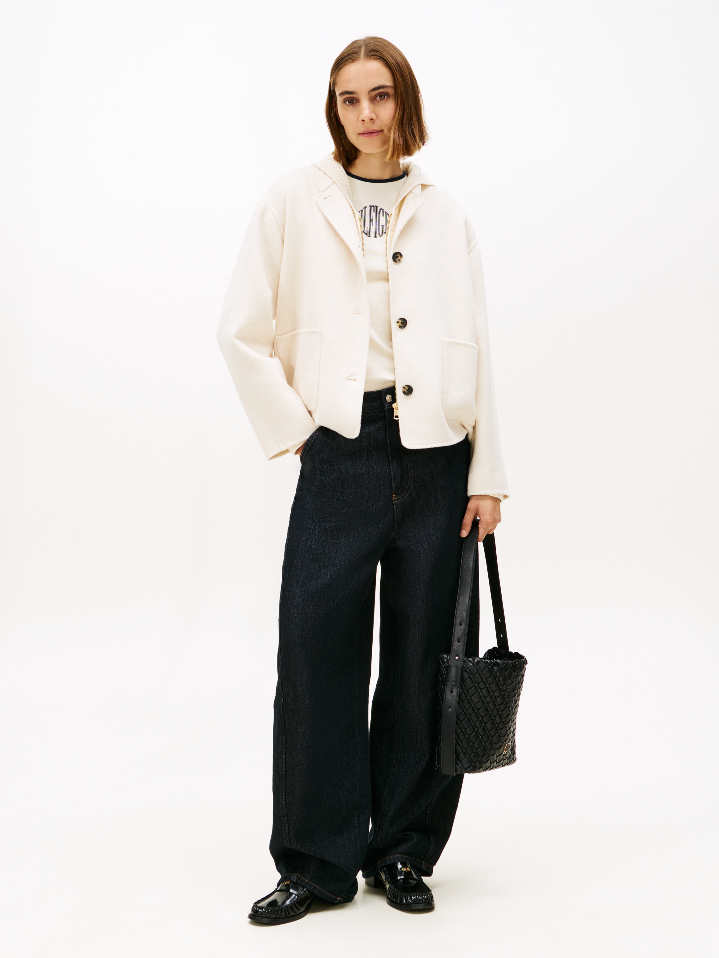 Tommy Hilfiger Bomberjacke »DF WOOL SHORT BOMBER« mit Wolle