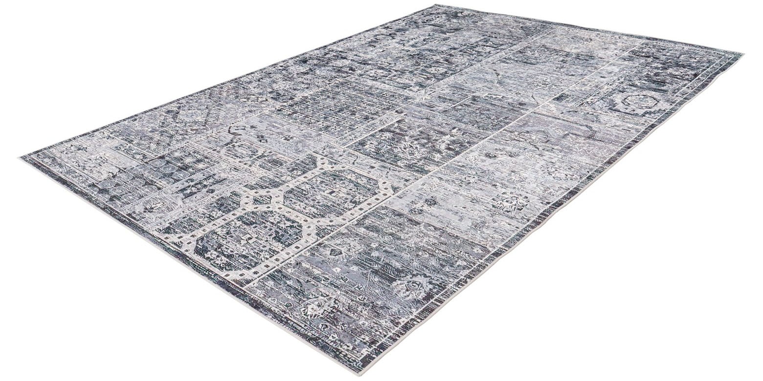 Padiro Teppich »Rhodin 1225«, rechteckig, 6 mm Höhe, Vintage-Design, Flachflorteppich, pflegeleicht