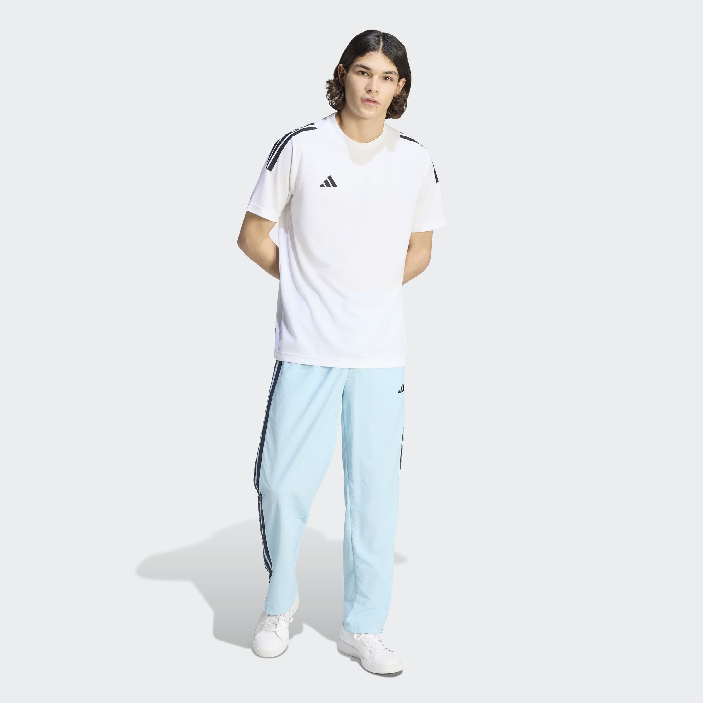 adidas Sportswear Sporthose »ESSENTIALS 3-STREIFEN WOVEN OPEN HEM«