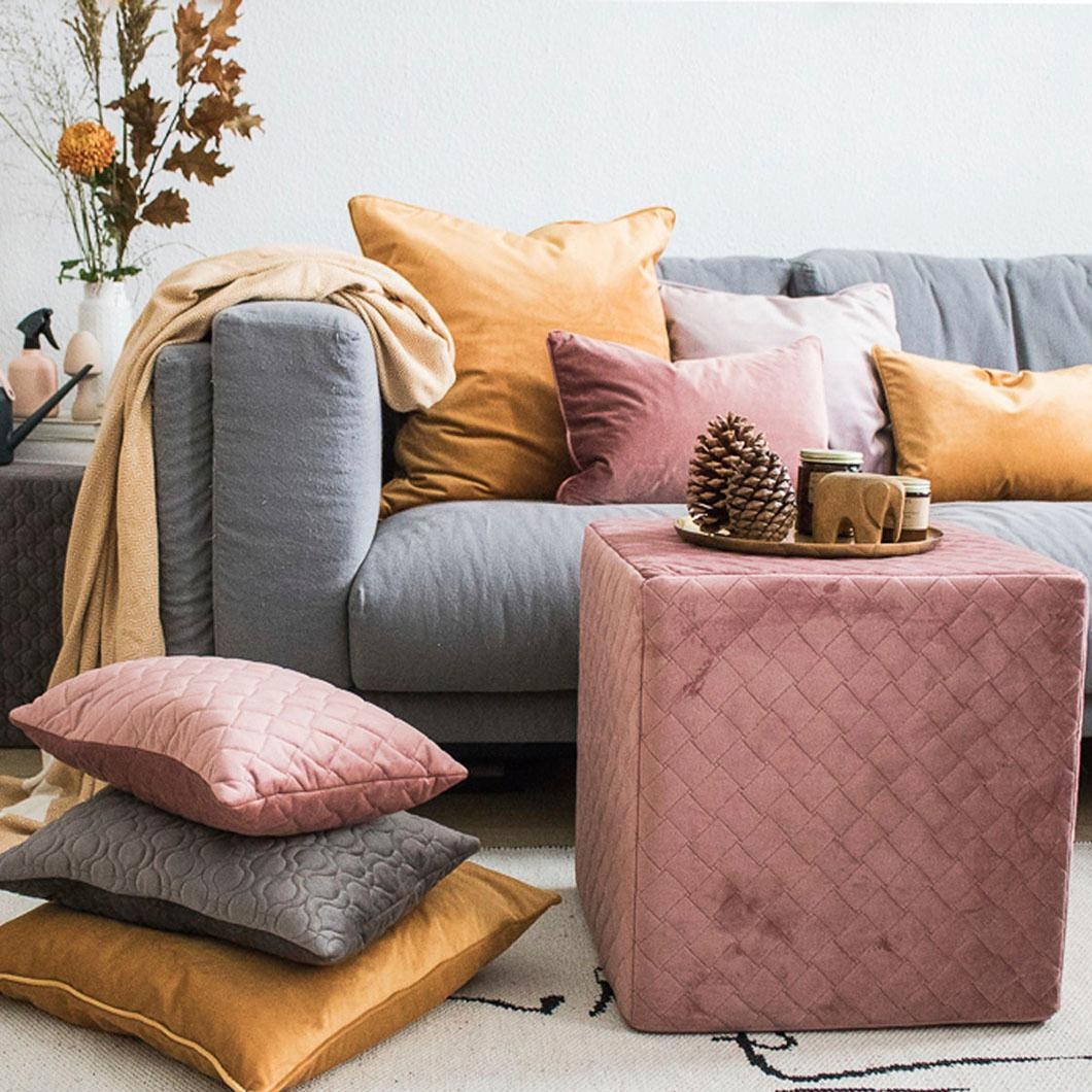 Thumbnail - H.O.C.K. Dekokissen "Nobile Samt" 50/50 cm, Kissenhülle mit Füllung, 1 Stück