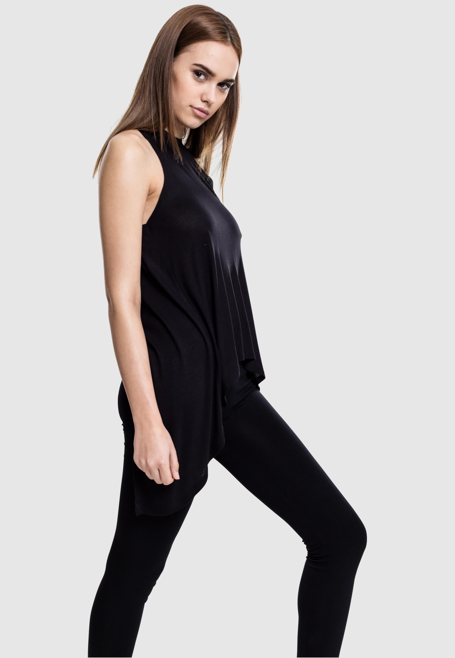 URBAN CLASSICS Muskelshirt »Urban Classics Damen Ladies HiLo Viscose Top«, (1 tlg.)