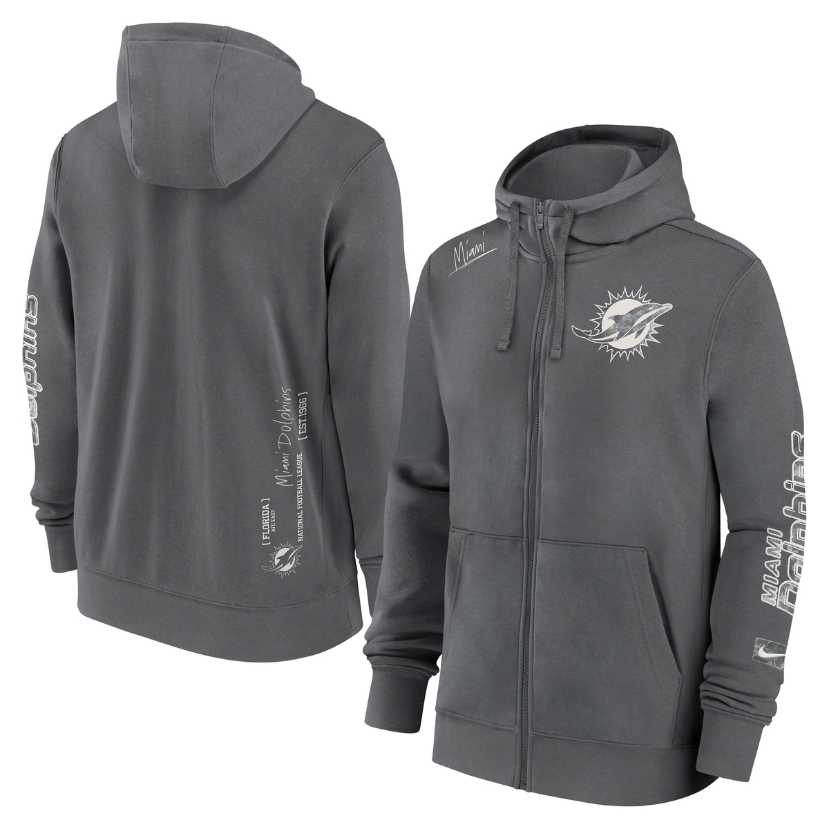 Nike Kapuzenpullover "Nike Hoodie Miami Dolphins Nike Full-Zip Fleece" günstig online kaufen