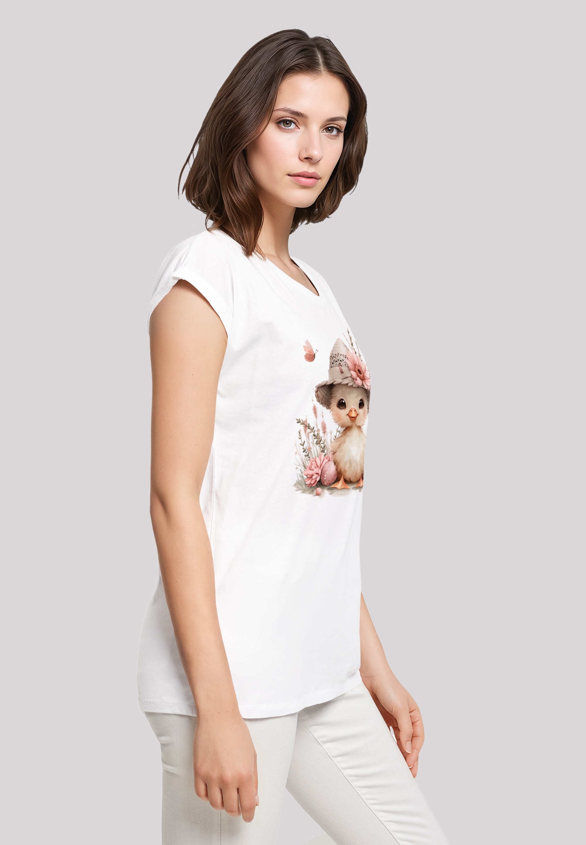 F4NT4STIC T-Shirt »Süßes Oster Küken mit Hut« Premium Qualität