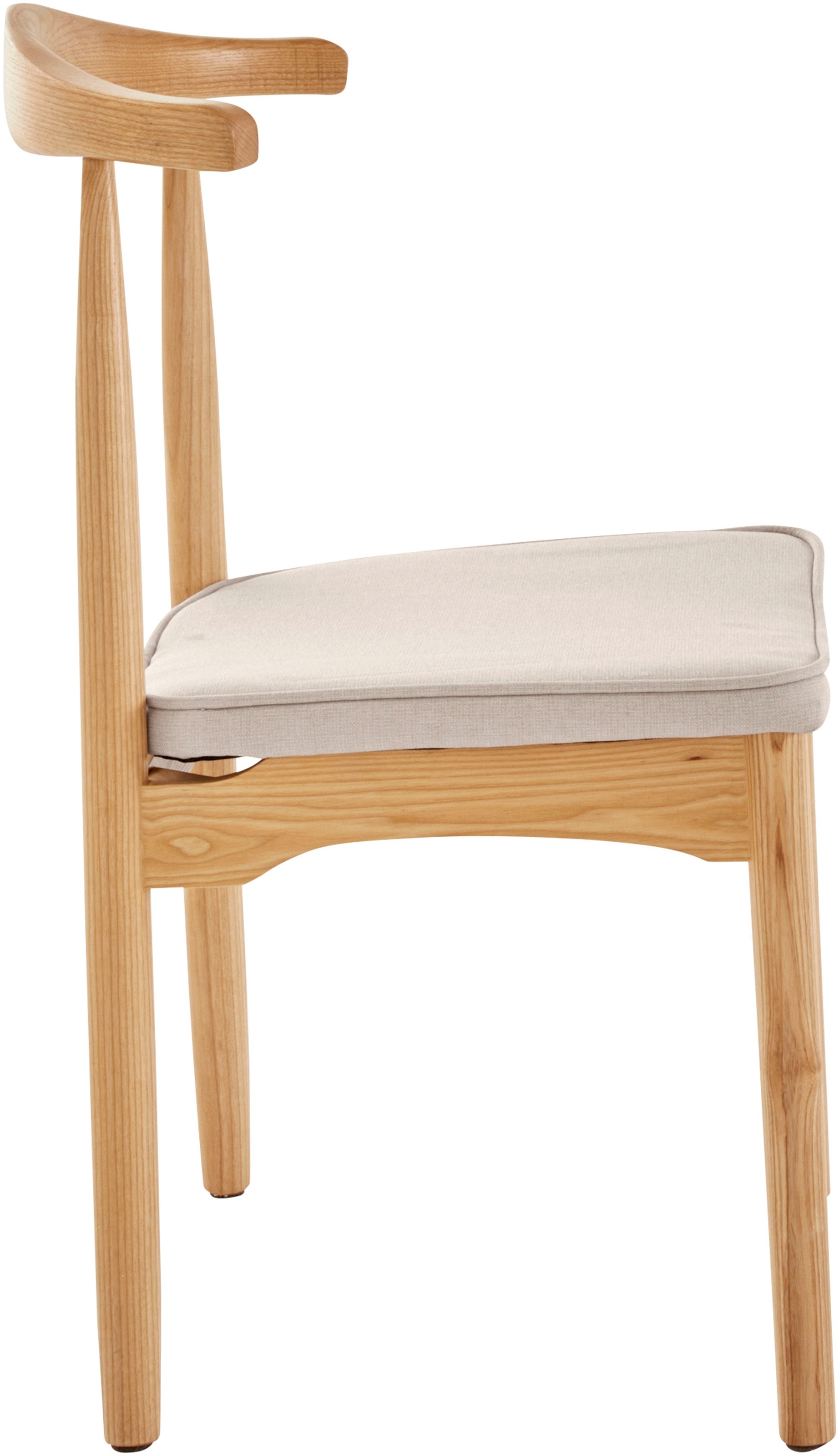 LeGer Home by Lena Gercke Esszimmerstuhl »Rianne«, (Set), 2 St., Gestellrahmen aus massivem Eschenholz, Sitzfläche mit Webstoffkissen