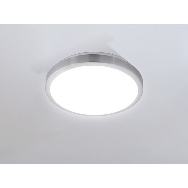 EGLO LED Deckenleuchte »COMPETA 1«, 1 flammig-flammig, Deckenleuchte,  Lampe, Flurlampe, Nickel matt, weiß, Ø24,5 cm | BAUR