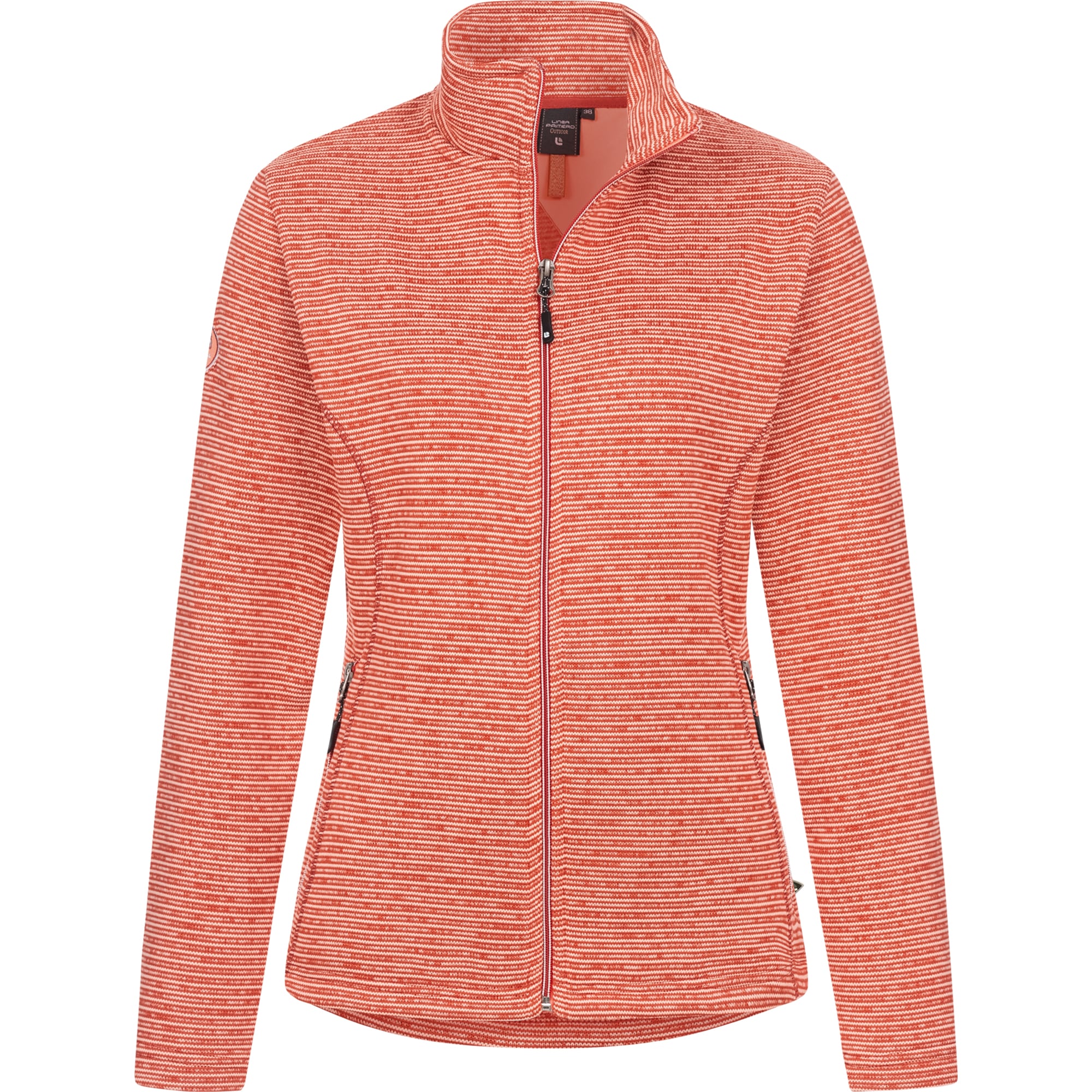 DEPROC Active Strickfleecejacke "CALEDONIA WOMEN" mit Kapuze Kontrastreissverschluss