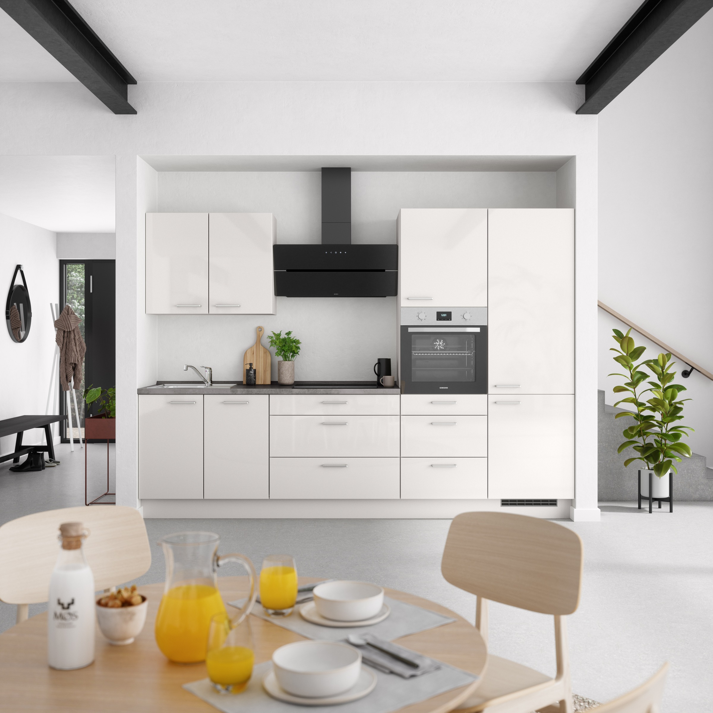 nobilia® Küchenzeile »"Flash II"«, vormontiert, Ausrichtung wählbar, Breite 300 cm, wahlw. mit E-Geräten