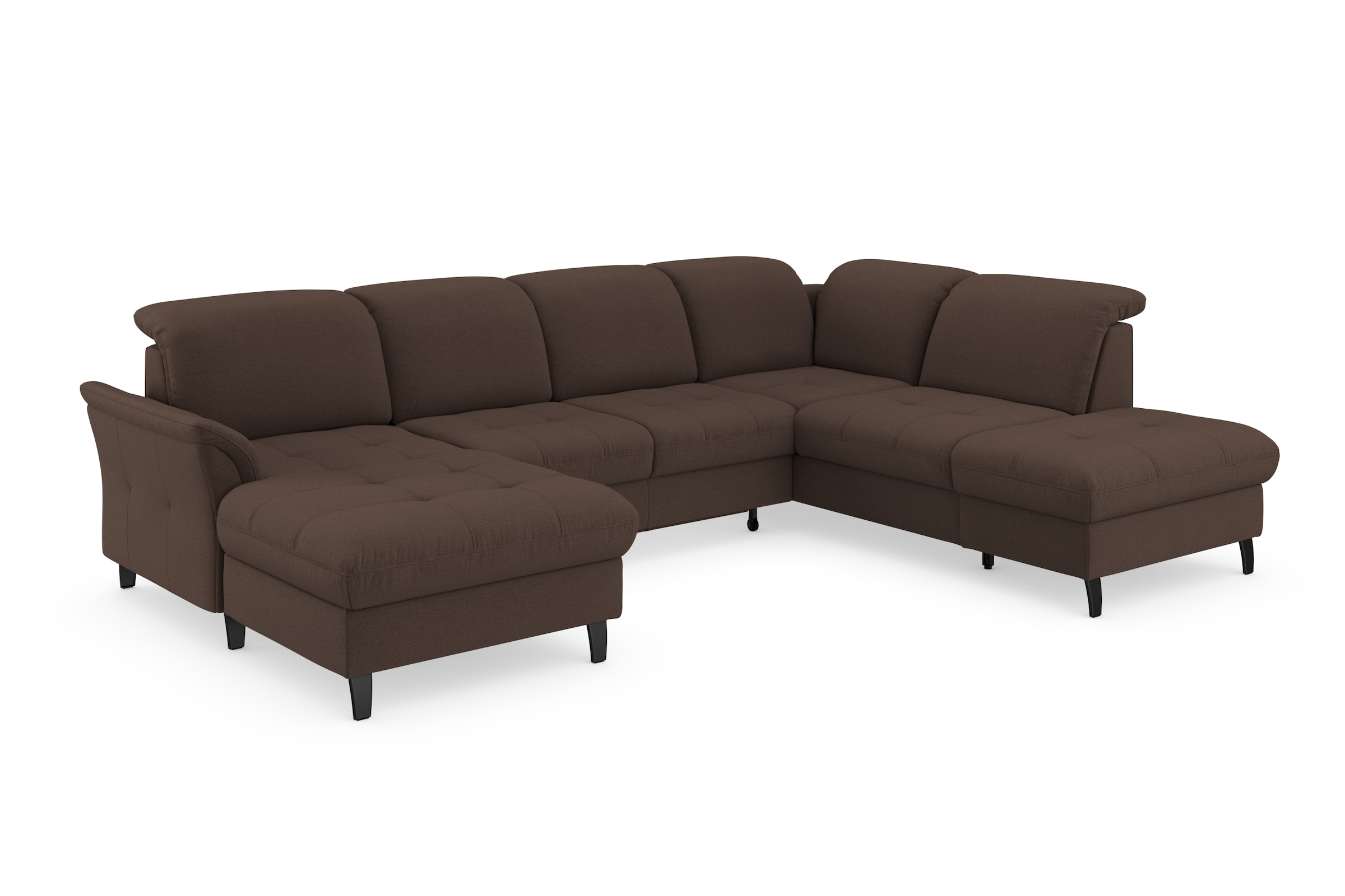 sit&more Wohnlandschaft »Maggiore U-Form«, wahlweise mit Kopfteilverstellung, Bettfunktion und Stauraum