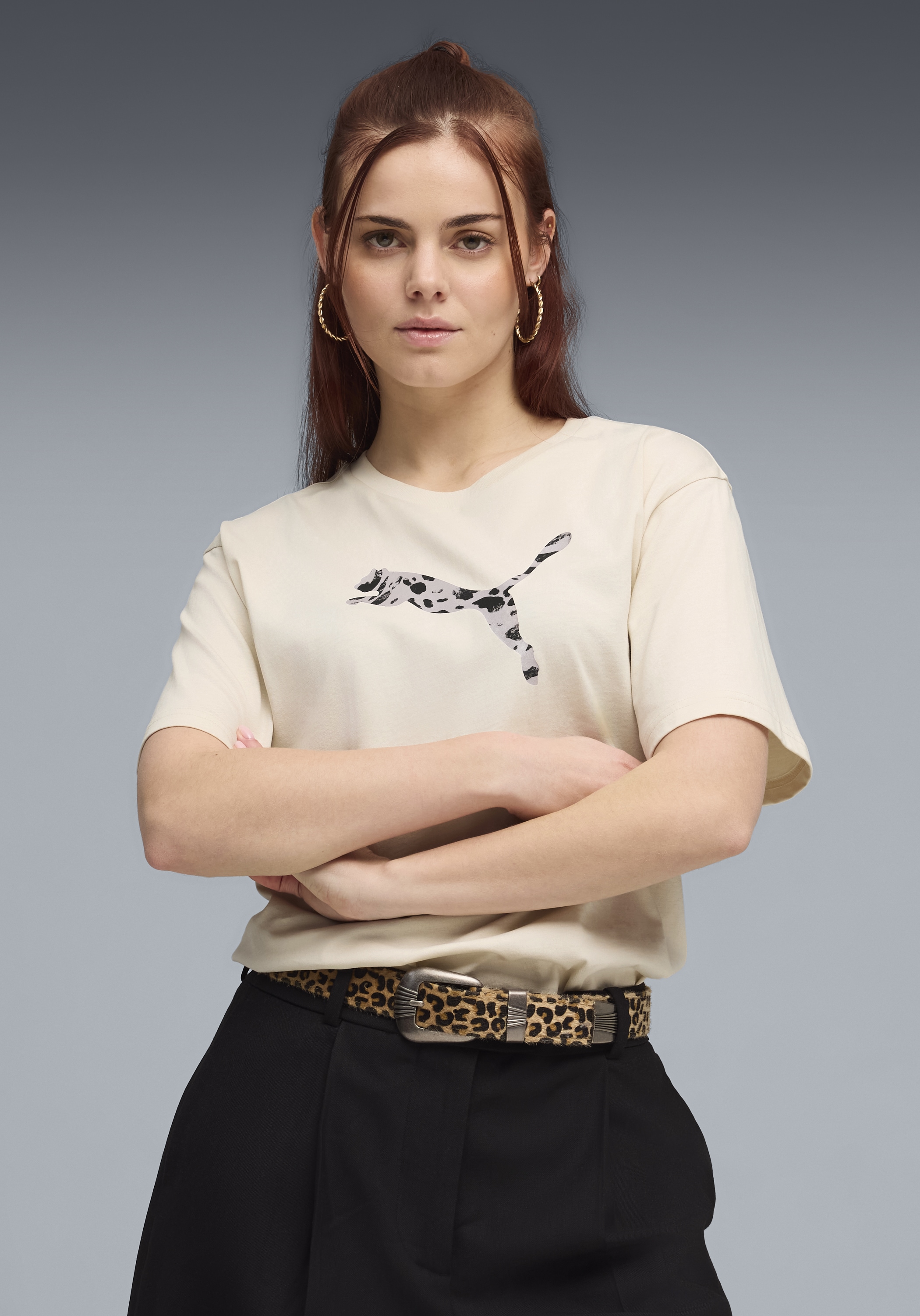 PUMA T-Shirt "ESS GRAPHIC ANIMAL RELAXED TEE" Kurzarm, mit sportlichem Prin günstig online kaufen