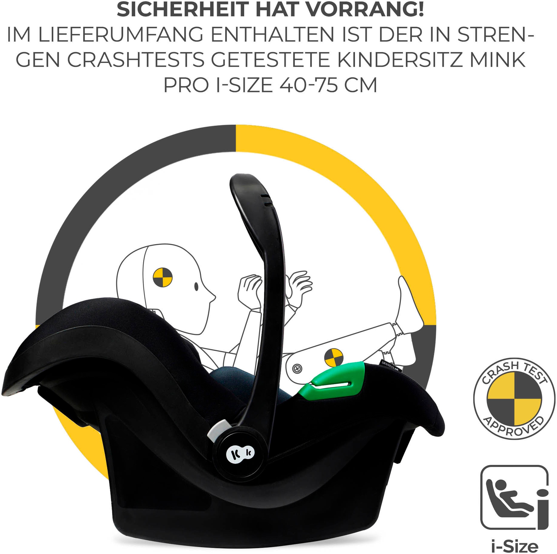 Kinderkraft Kombi-Kinderwagen »ESME 3IN1«, 25 kg, inkl. Babyschale MINK PRO 2 i-Size (40–87 cm)