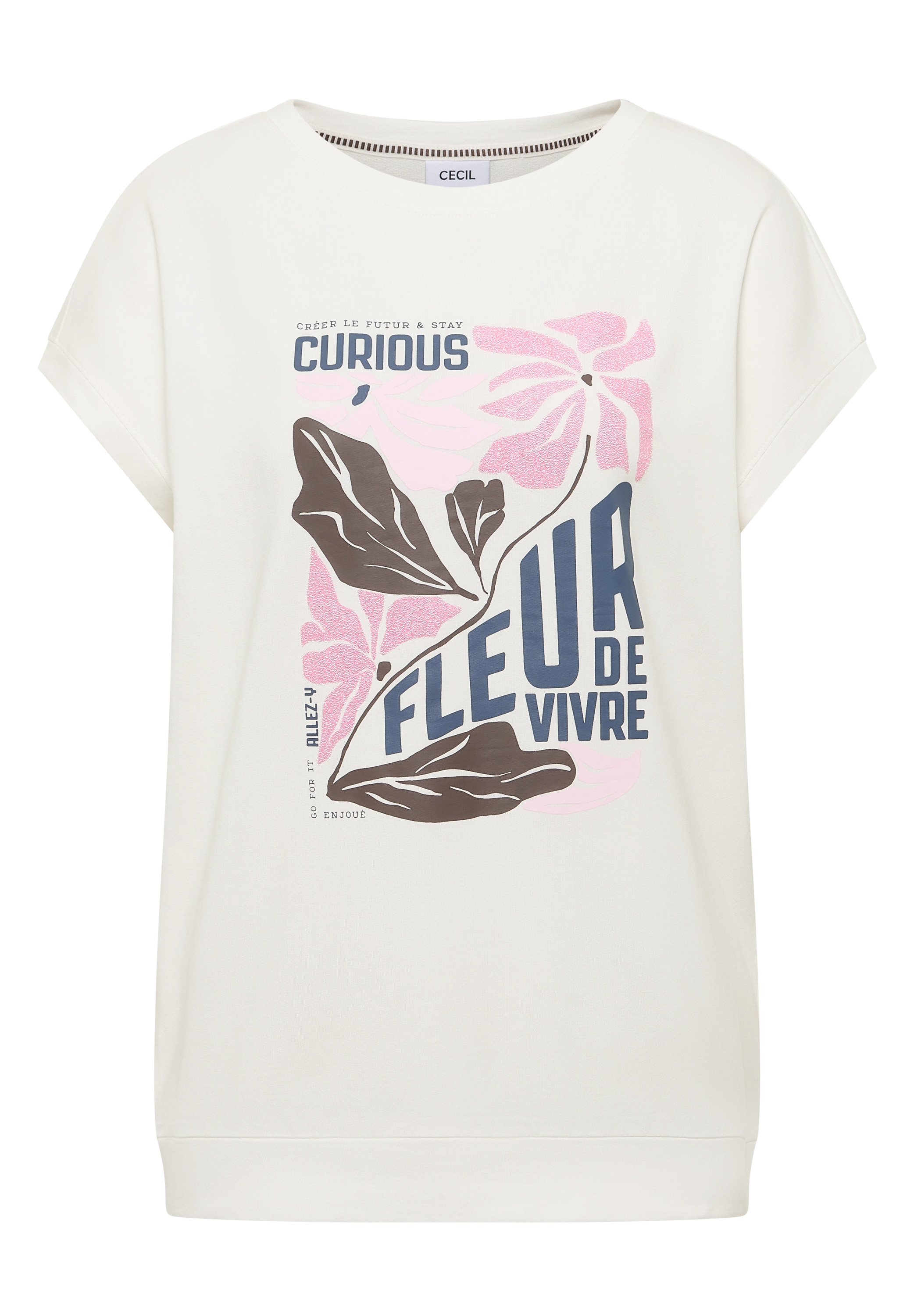 Cecil Print-Shirt mit U-Boot-Ausschnitt