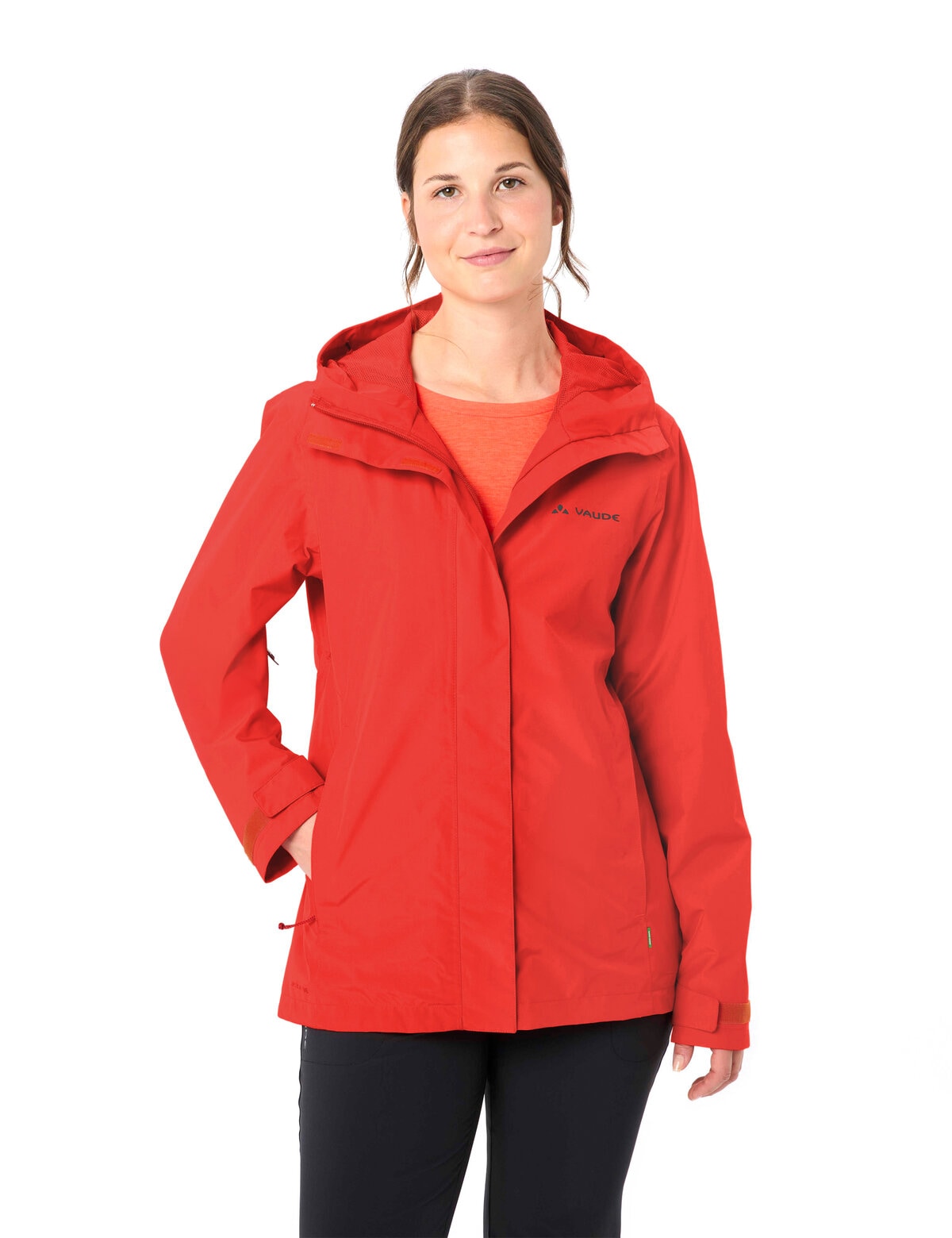 VAUDE Regenjacke »WOMEN'S STRATHCONA JACKET« mit Kapuze mit Kapuze mit Kordelzug, wasserdicht, winddicht, atmungsaktiv
