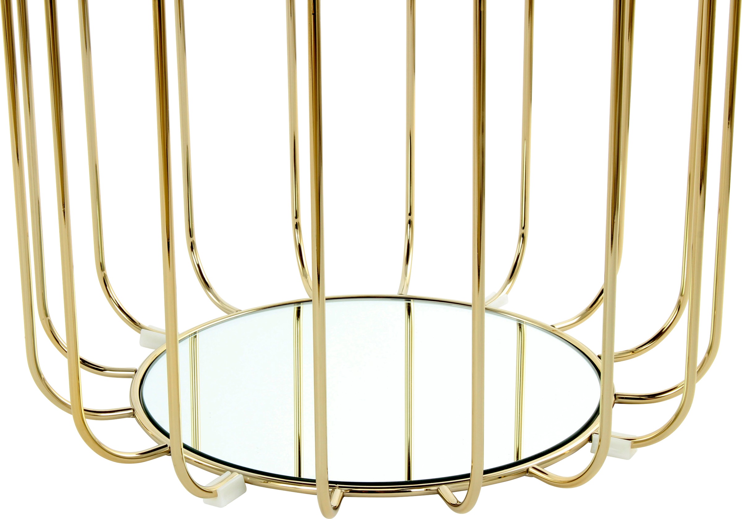 Kayoom Beistelltisch »Beistelltisch / Pouf Comfortable 110«, praktisch umzuwandeln in Tisch oder Hocker, mit Spiegelglas
