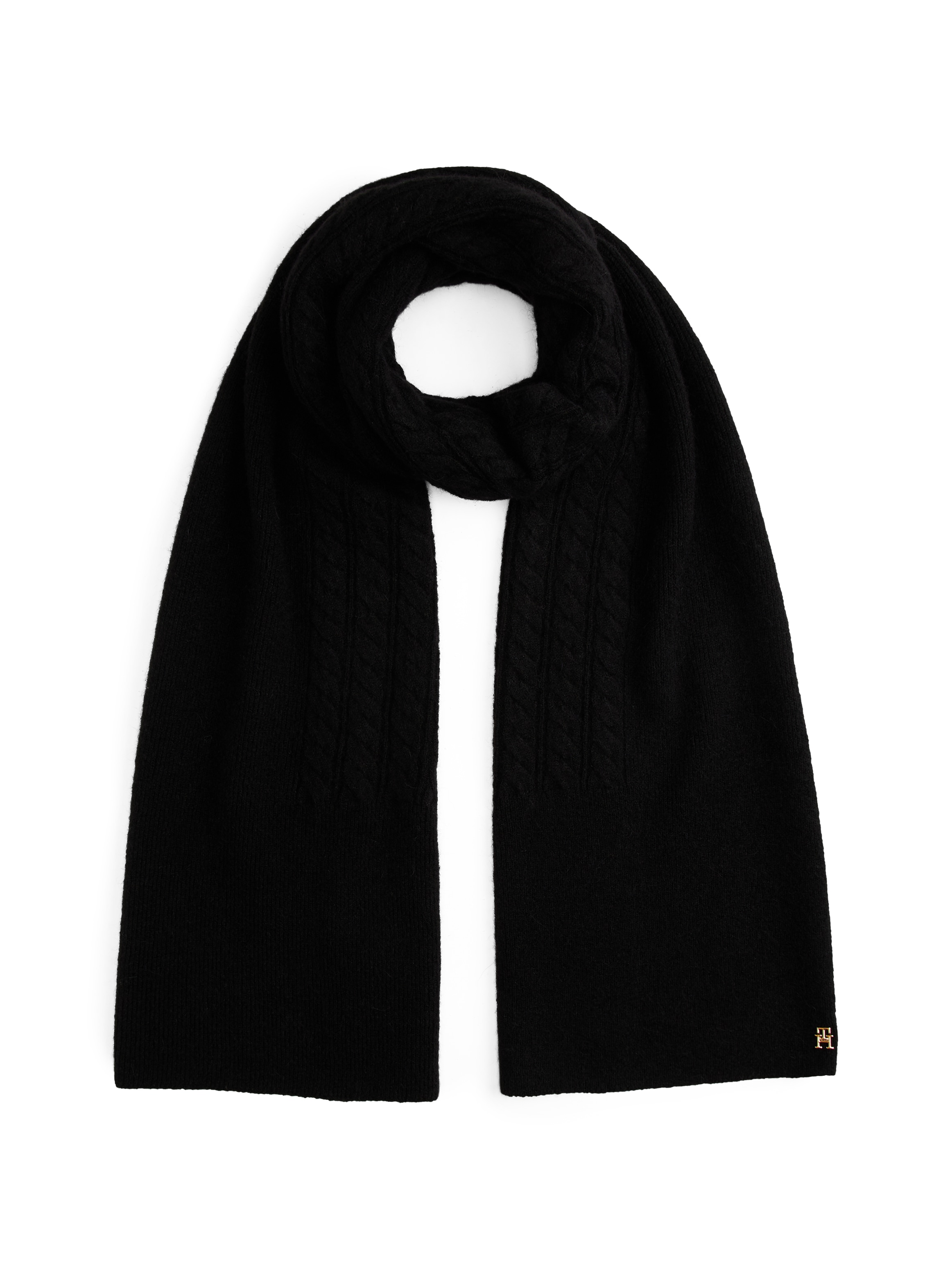 Tommy Hilfiger Schal "TH ELEVATED CHIC FLUFFY", aus Zopfstrick, ca. 190 x 3 günstig online kaufen