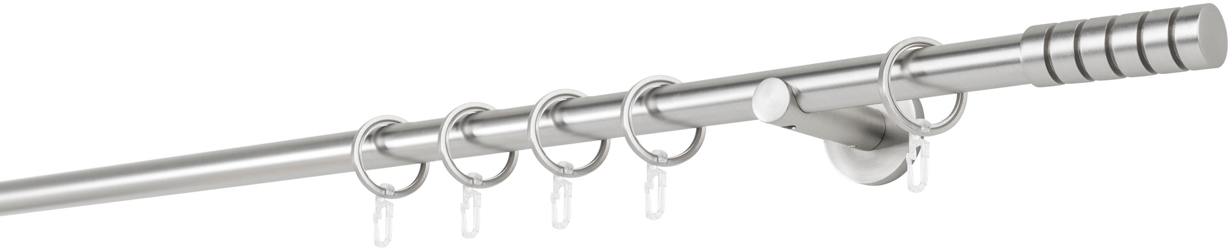 mydeco Gardinenstange "20mm Rillcube Wandträger 6,5 cm" 1 läufig-läufig Fixmaß