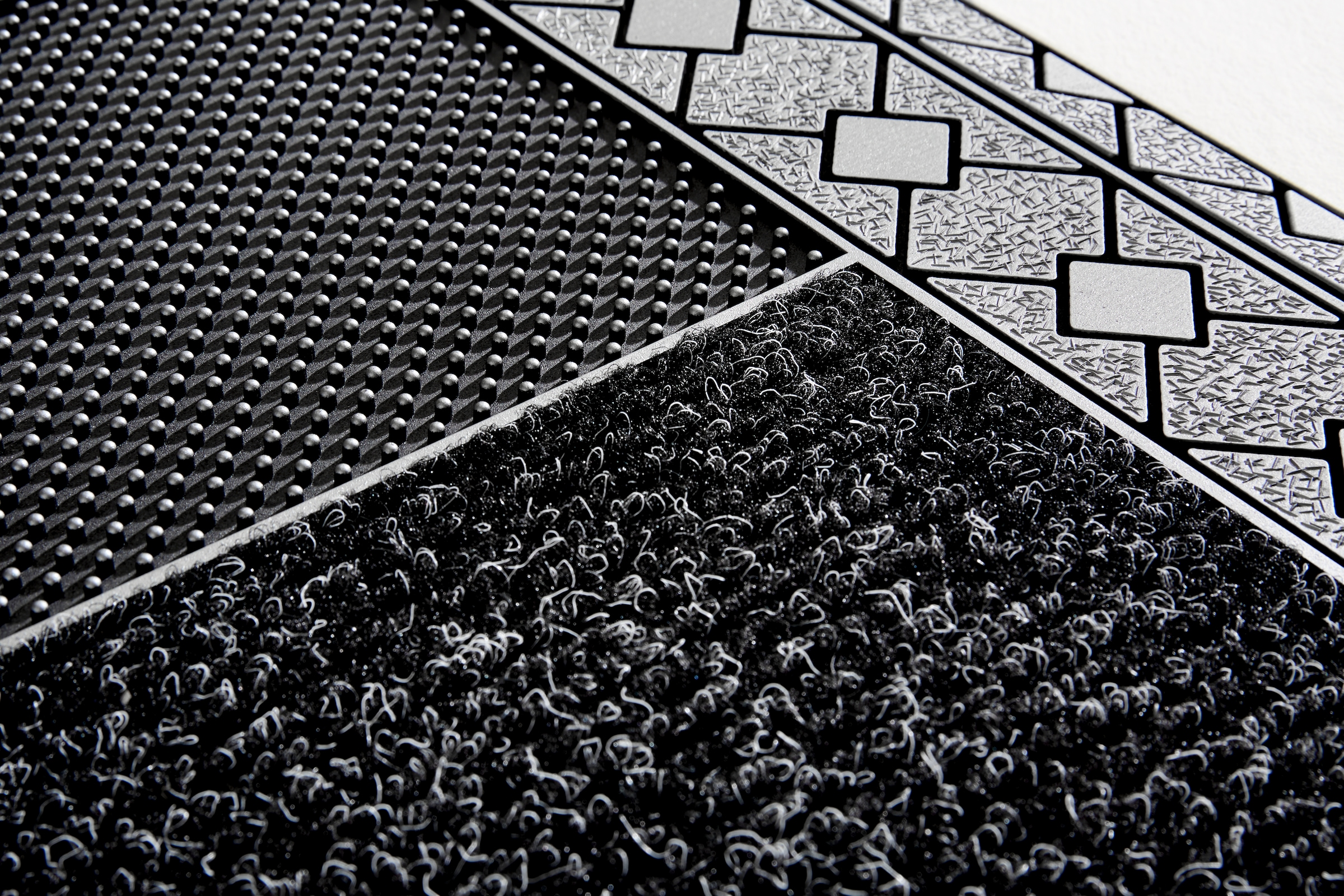 Home2Fashion Fußmatte »DC - Rhombus«, rechteckig, 8 mm Höhe, Schmutzfangmatte, robust, mit Bordüre, In- und Outdoor geeignet