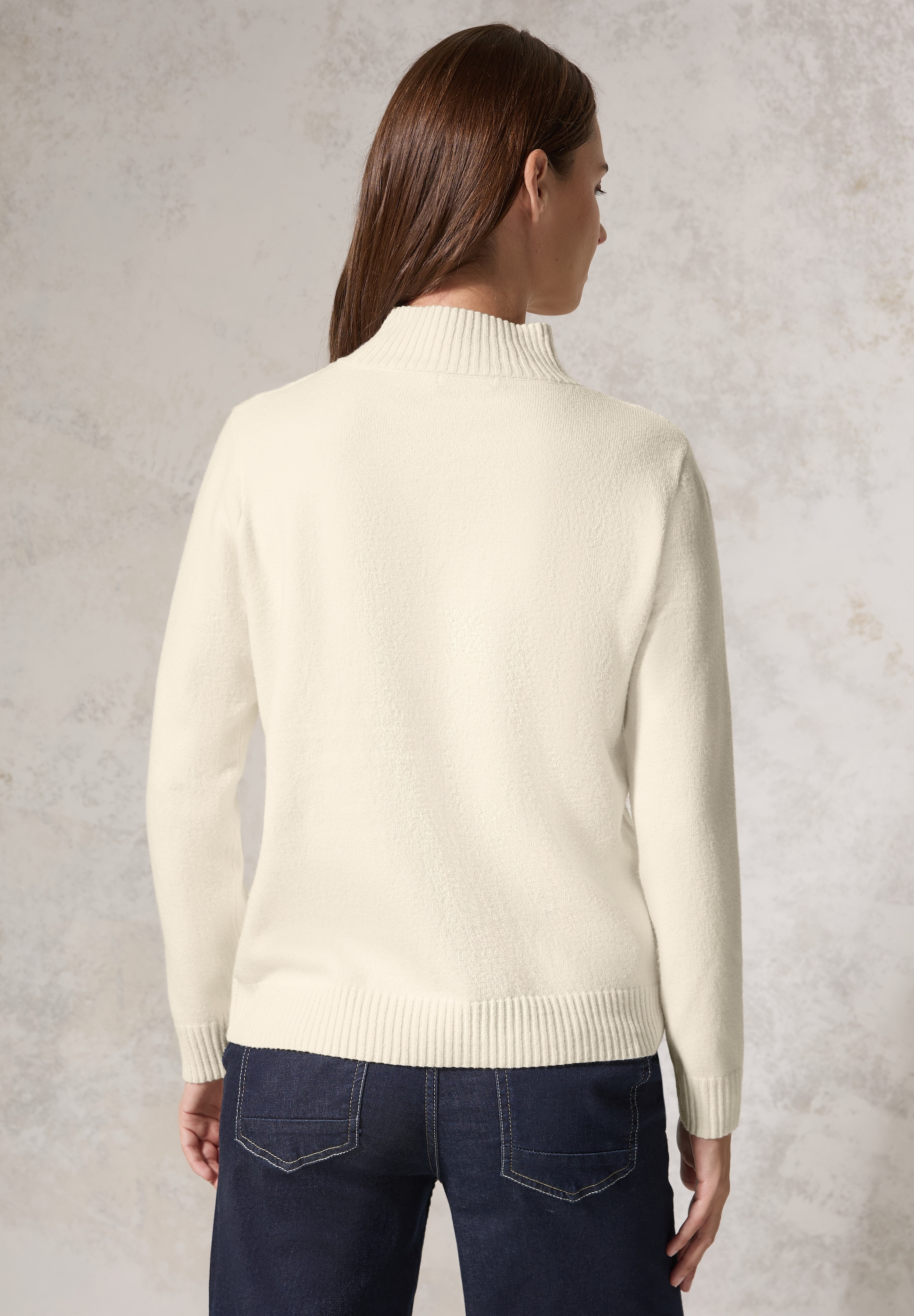 Cecil Strickpullover, mit Jaquard-Muster und Stehkragen günstig online kaufen