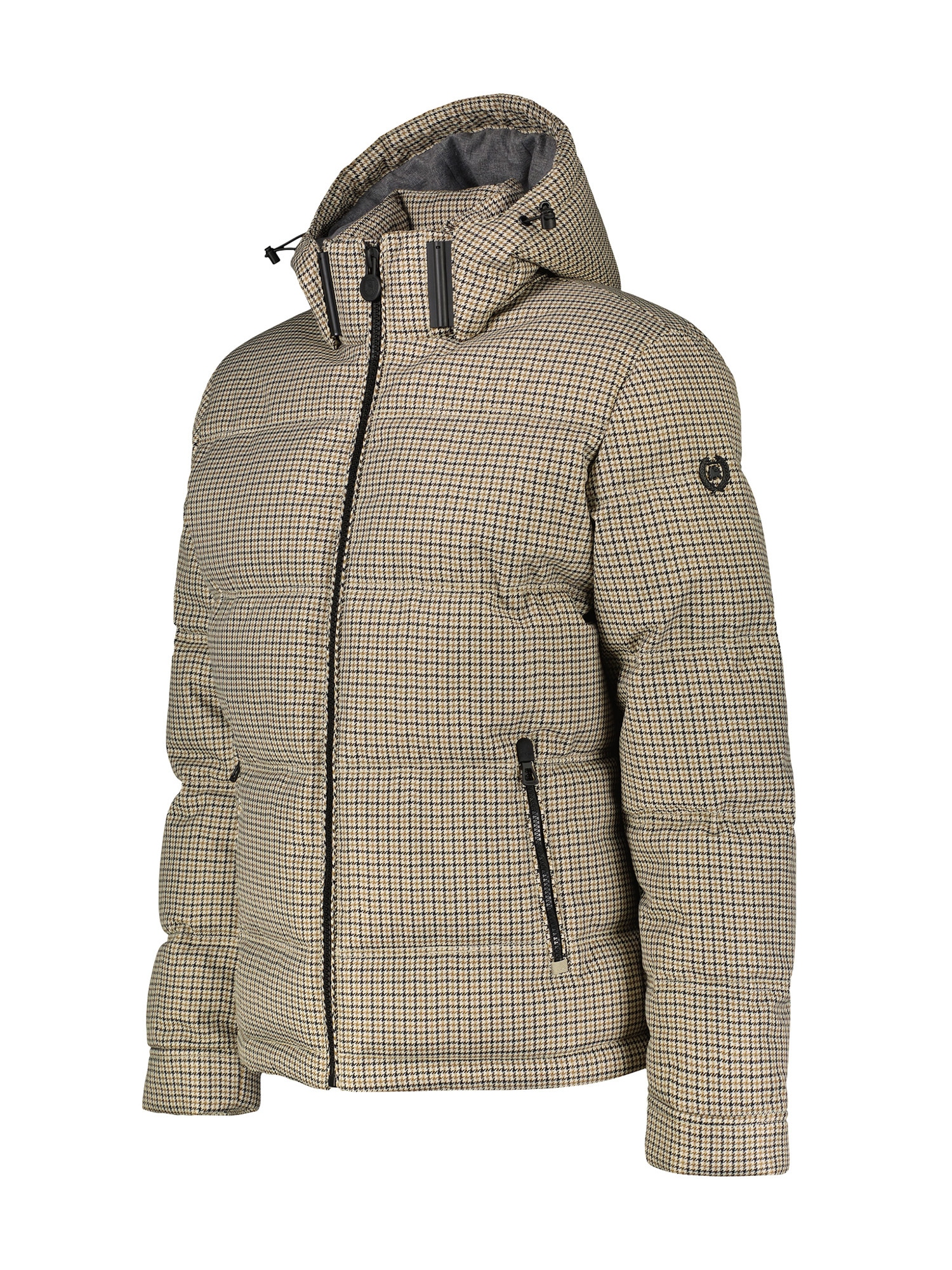 LERROS Outdoorjacke »LERROS Steppblouson, kariert«, mit Kapuze