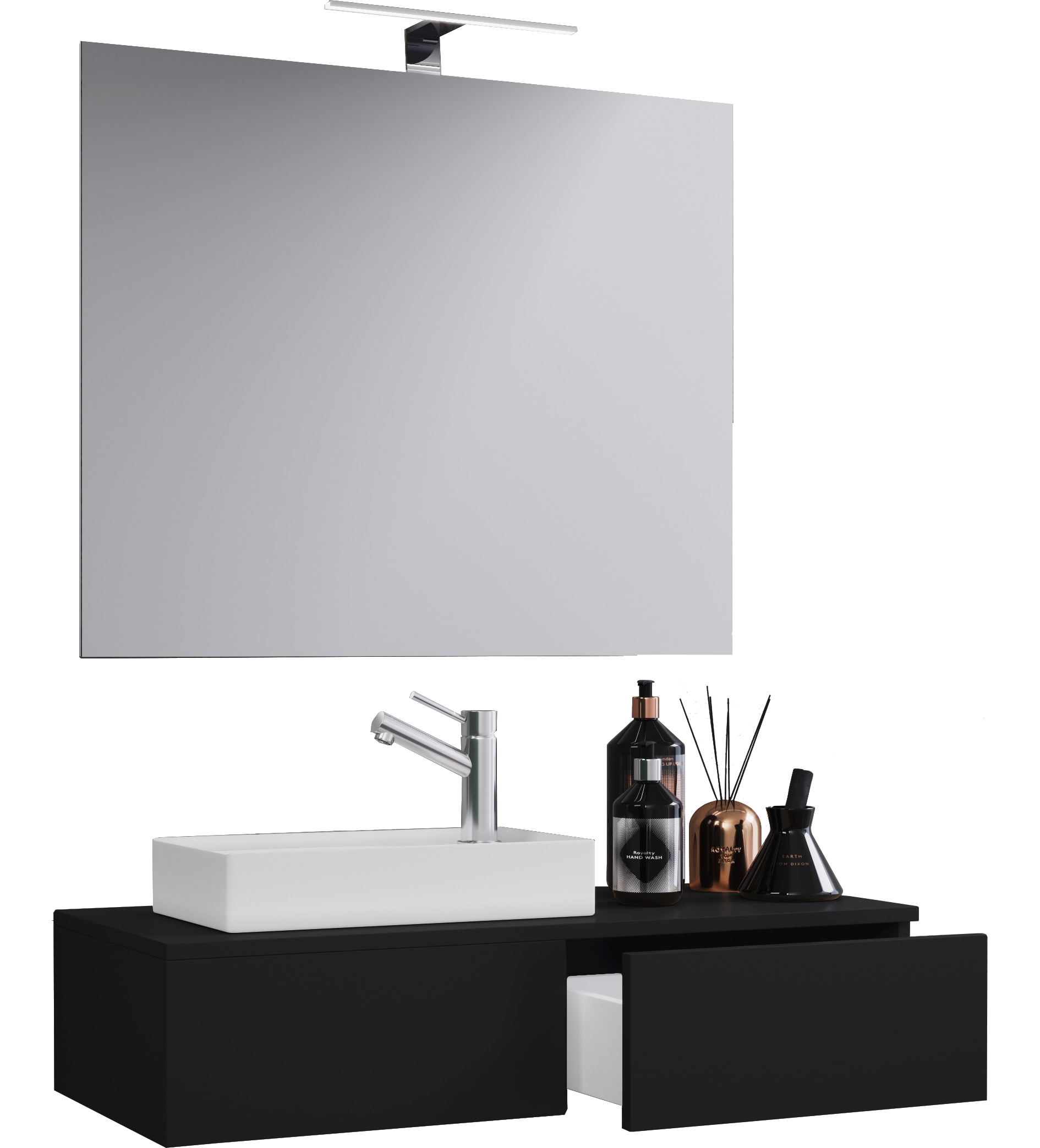 VCM Waschbeckenunterschrank »VCM 3-tlg Set | Waschplatz für Gäste WC | Gästebad | Waschtisch | Badezimmer Set - Gudas SP«, (3 St.)