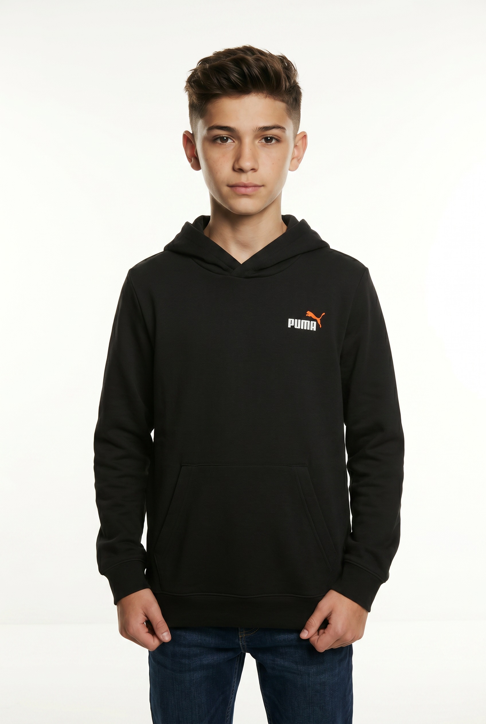 PUMA Kapuzensweatshirt "ESS 2 COLOR SMALL NO 1 LOGO HOODIE FL B", mit verstellbarer Kapuze, mit Kängurutasche, Ärmellänge lang