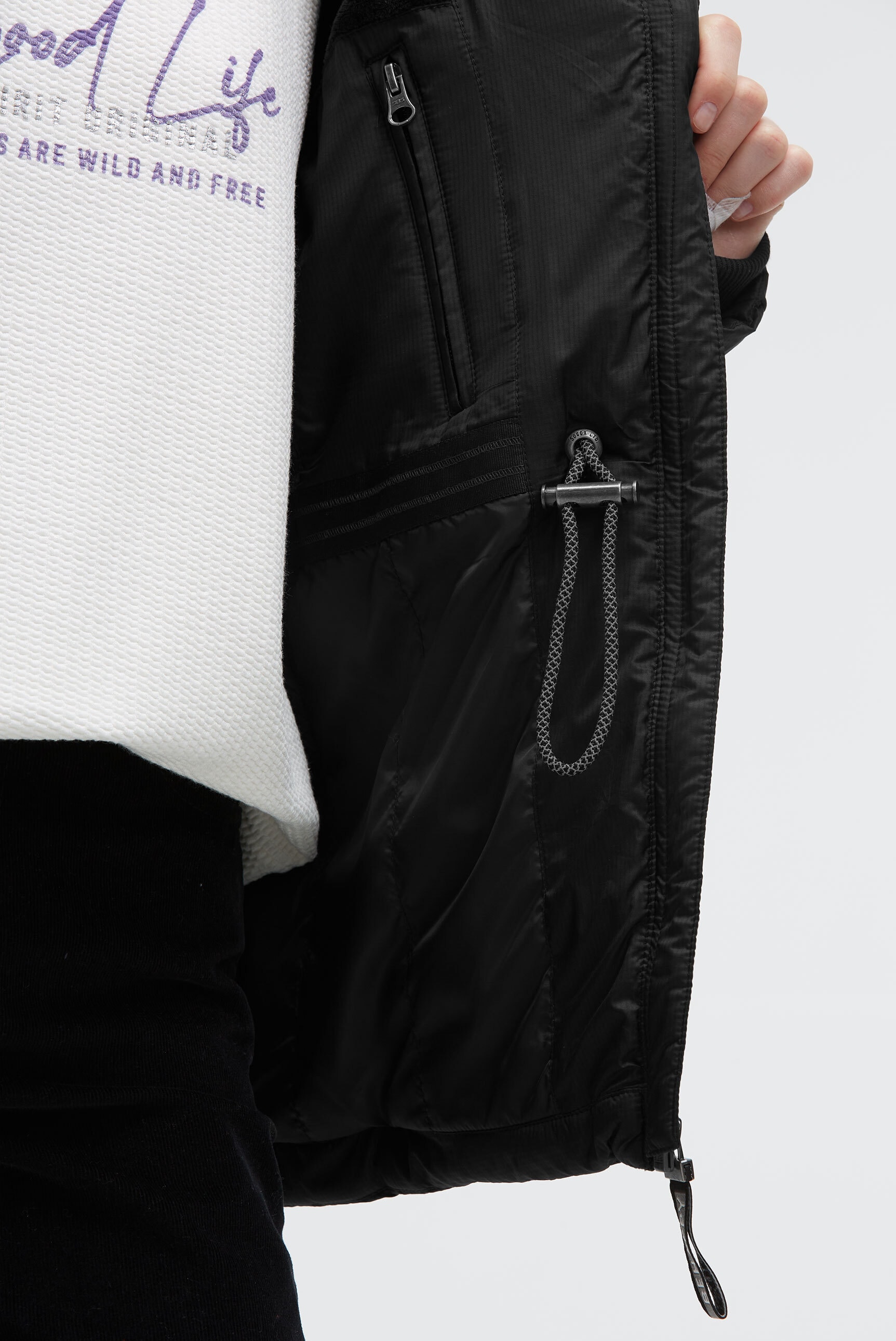 SOCCX Winterjacke, mit Kapuze, mit integrierter Kapuze