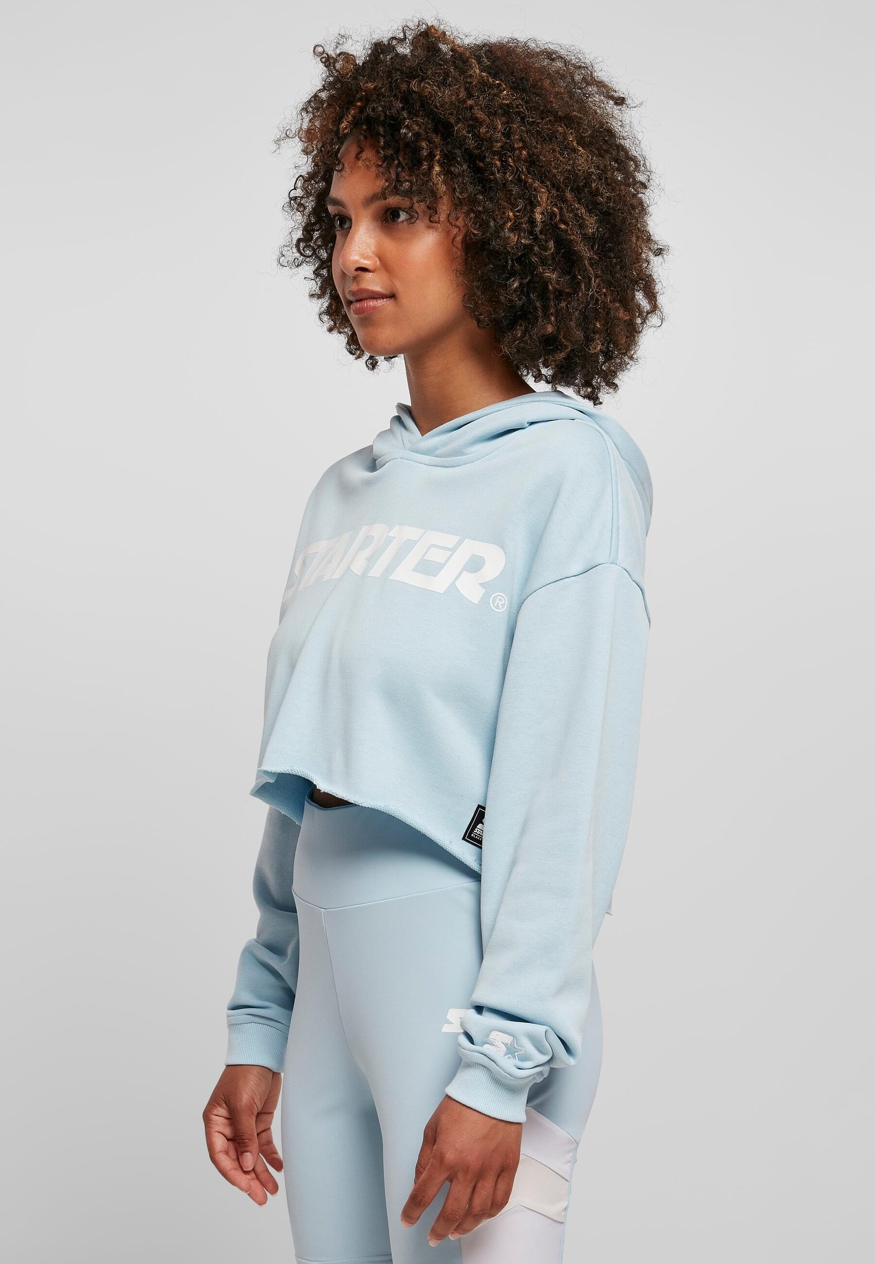 Starter Black Label Rundhalspullover »Starter Black Label Damen Ladies Starter Cropped Hoody«, (1 tlg.)