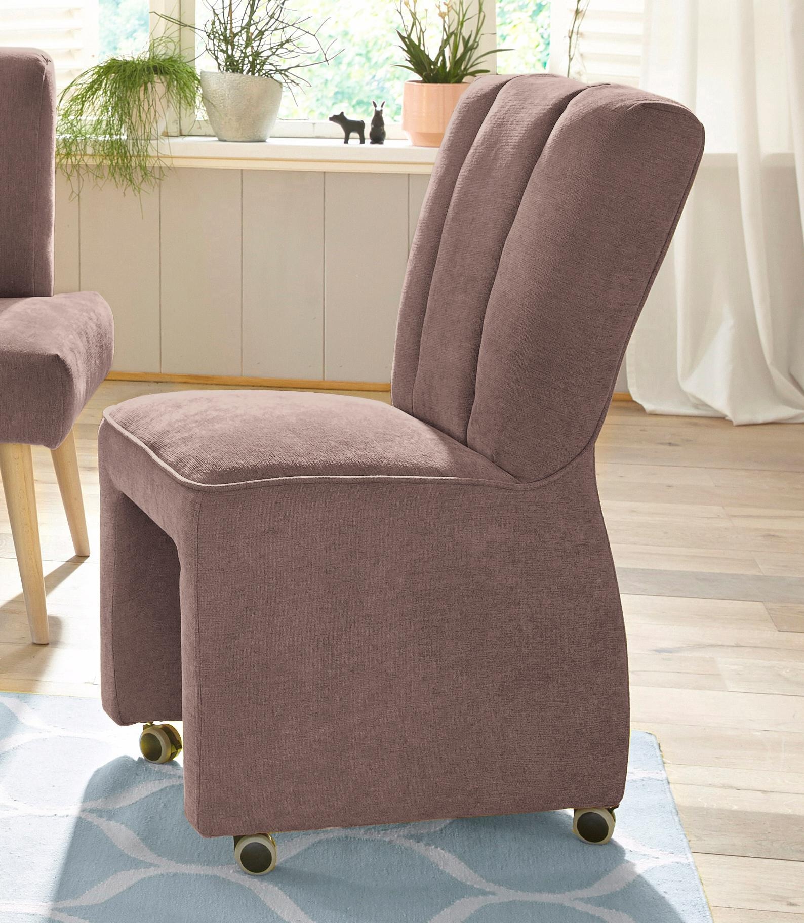 exxpo - sofa fashion Sessel »Costa, Loungesessel, Hochlehnsessel, auf Rollen, Komfortsitzhöhe 53cm«, kompakt und bequem, Breite 52 cm