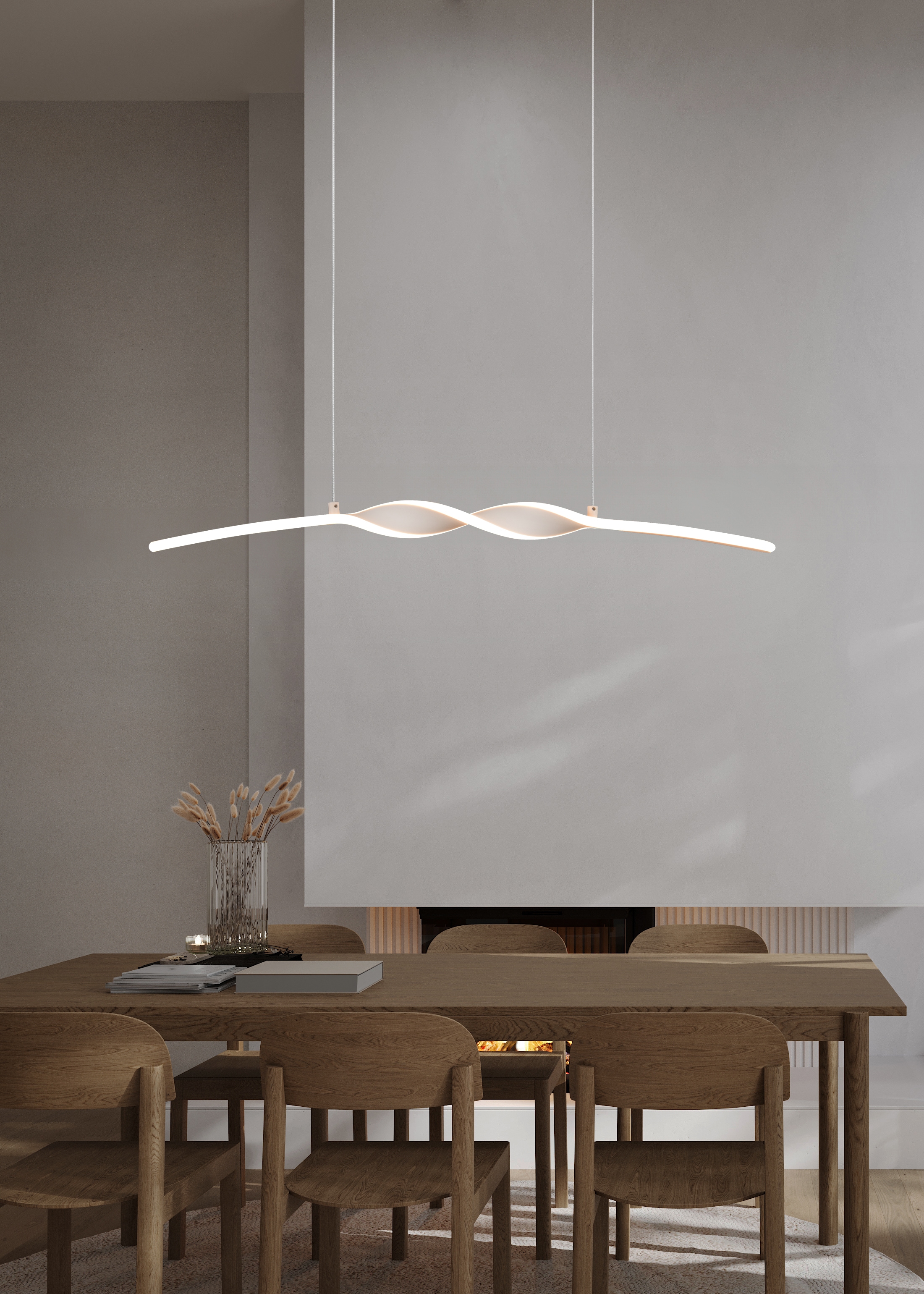 OTTO home LED Pendelleuchte »ADELLA, LED Hängelampe 20W 2500 Lumen CCT 2700-6500K Lichtfarbe« LED-Board 1 Stk. warmweiß - kaltweiß Fernbedienung, dimmbar, Nachtlicht Memoryfunktion, Metall warm grey