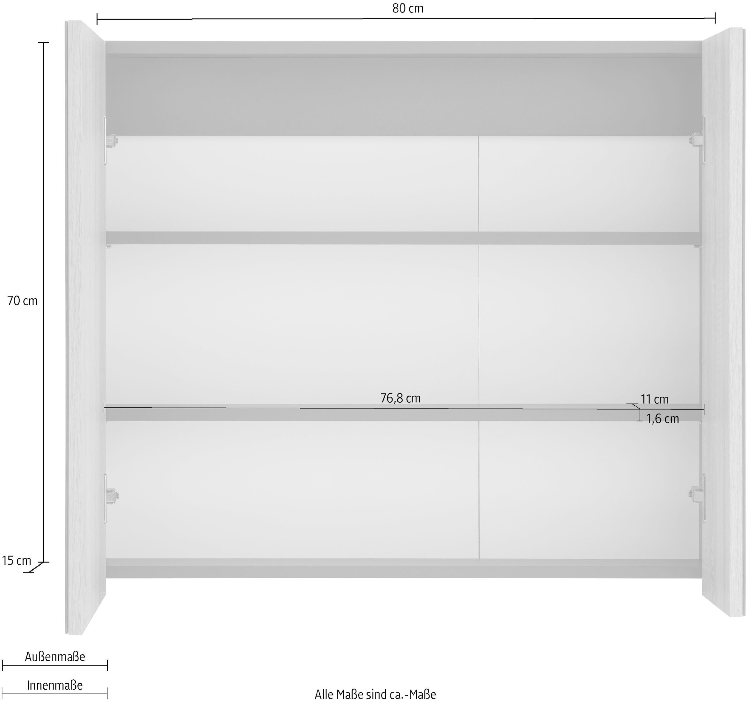 Home affaire Spiegelschrank »Wisla«, Breite 80 cm