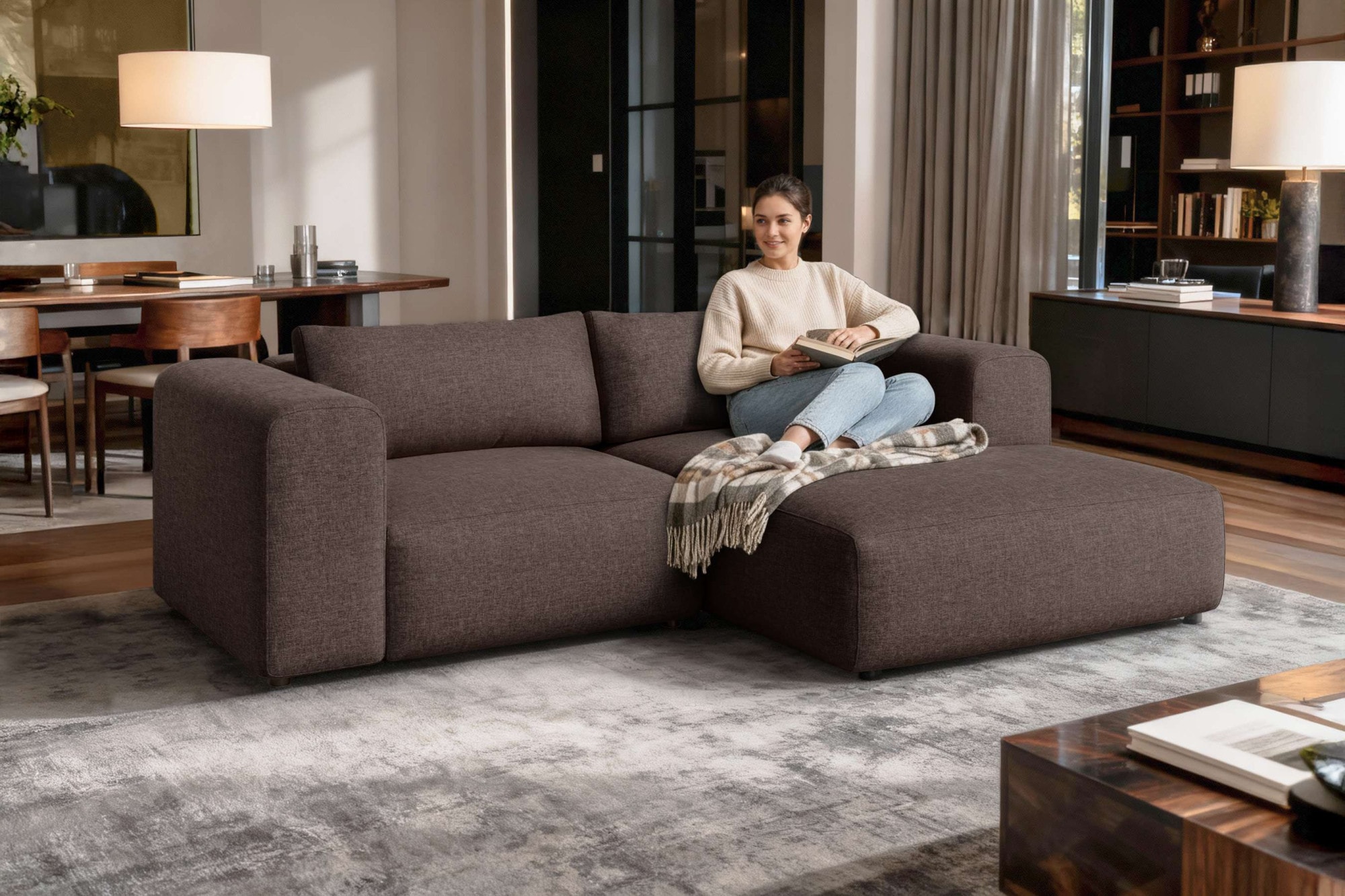 OTTO home Ecksofa "TIARRA Design-Sofa mit Ottomane recht/links bestellbar, günstig online kaufen