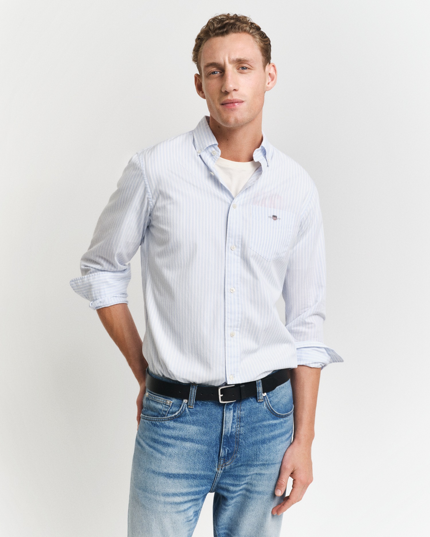 Thumbnail - Gant Langarmhemd "REG POPLIN STRIPE SHIRT"