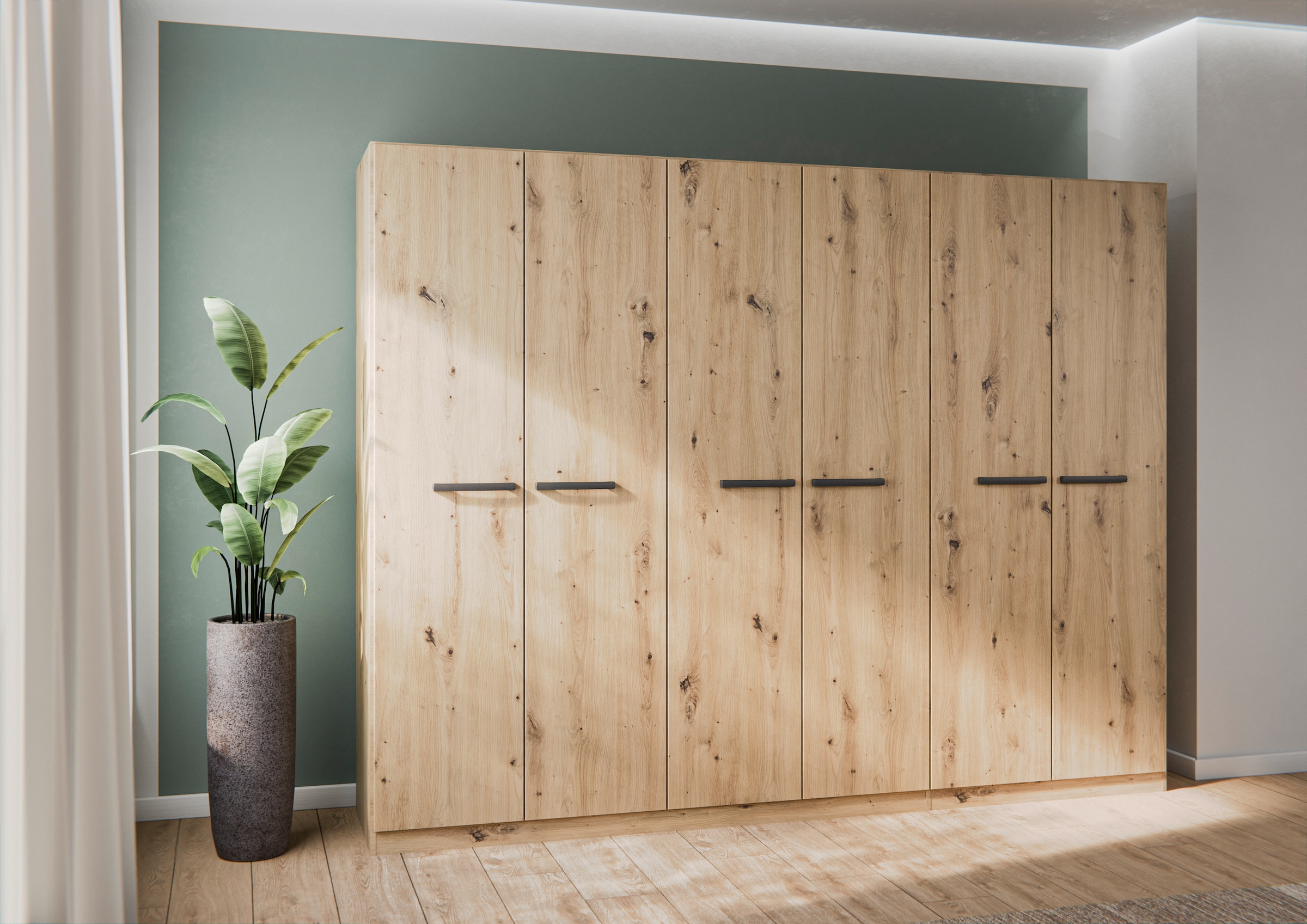 OTTO home Kleiderschrank "Mehrzweckschrank Aktenschrank Möbel Mietswohnung Schlafzimmer MODI" erhältlich in Breiten 91/136/181/226/271 cm, Höhe 210 cm, in angesagten Farbkombinationen, optional mit Spiegel MADE IN GERMANY