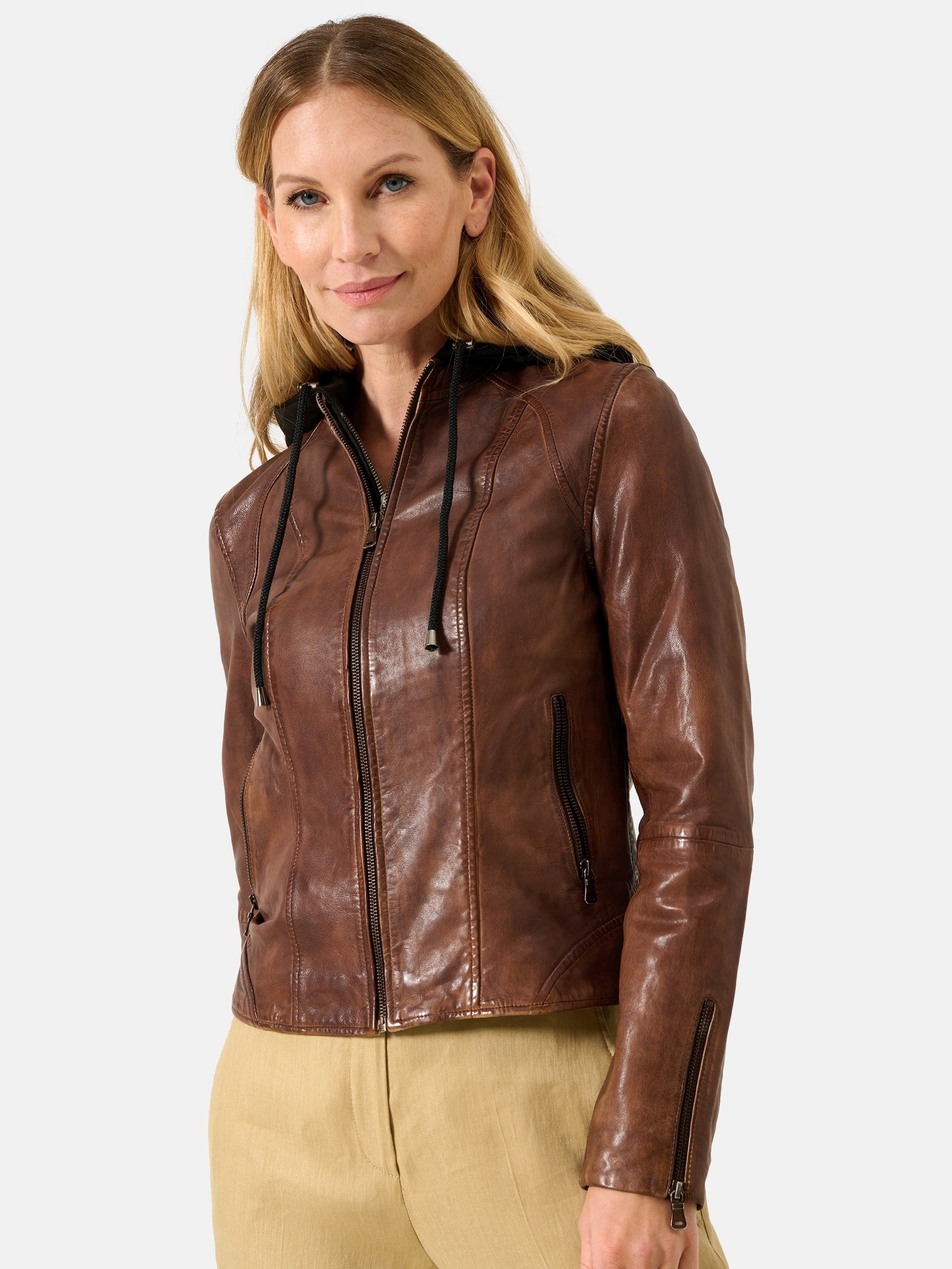 RICANO Lederjacke »Lederjacke Dalia« Handgefertigt aus echtem Leder