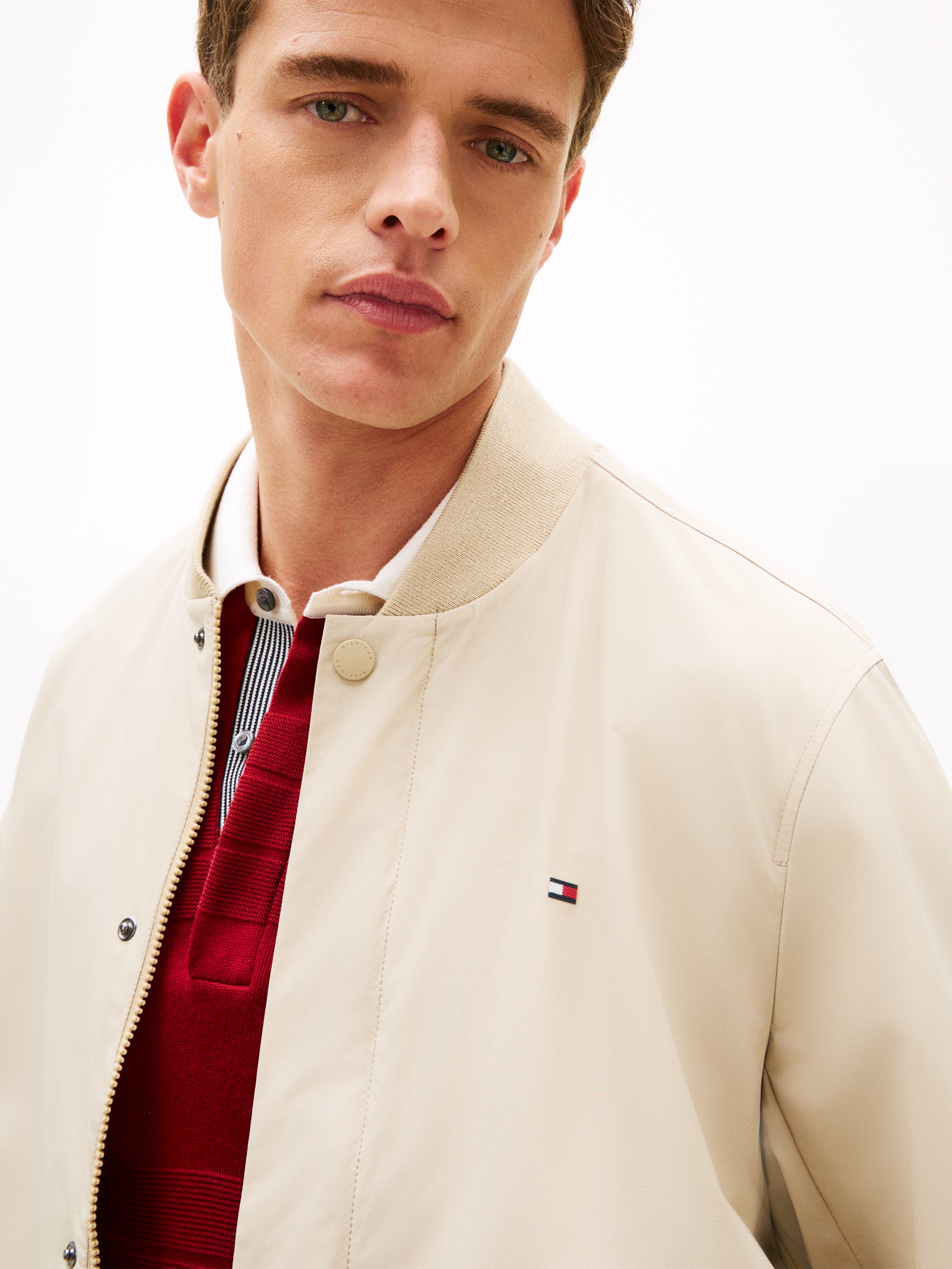 Tommy Hilfiger Bomberjacke »TECH LIGHTWEIGHT« mit Kapuze Regular fit mit Stehkragen