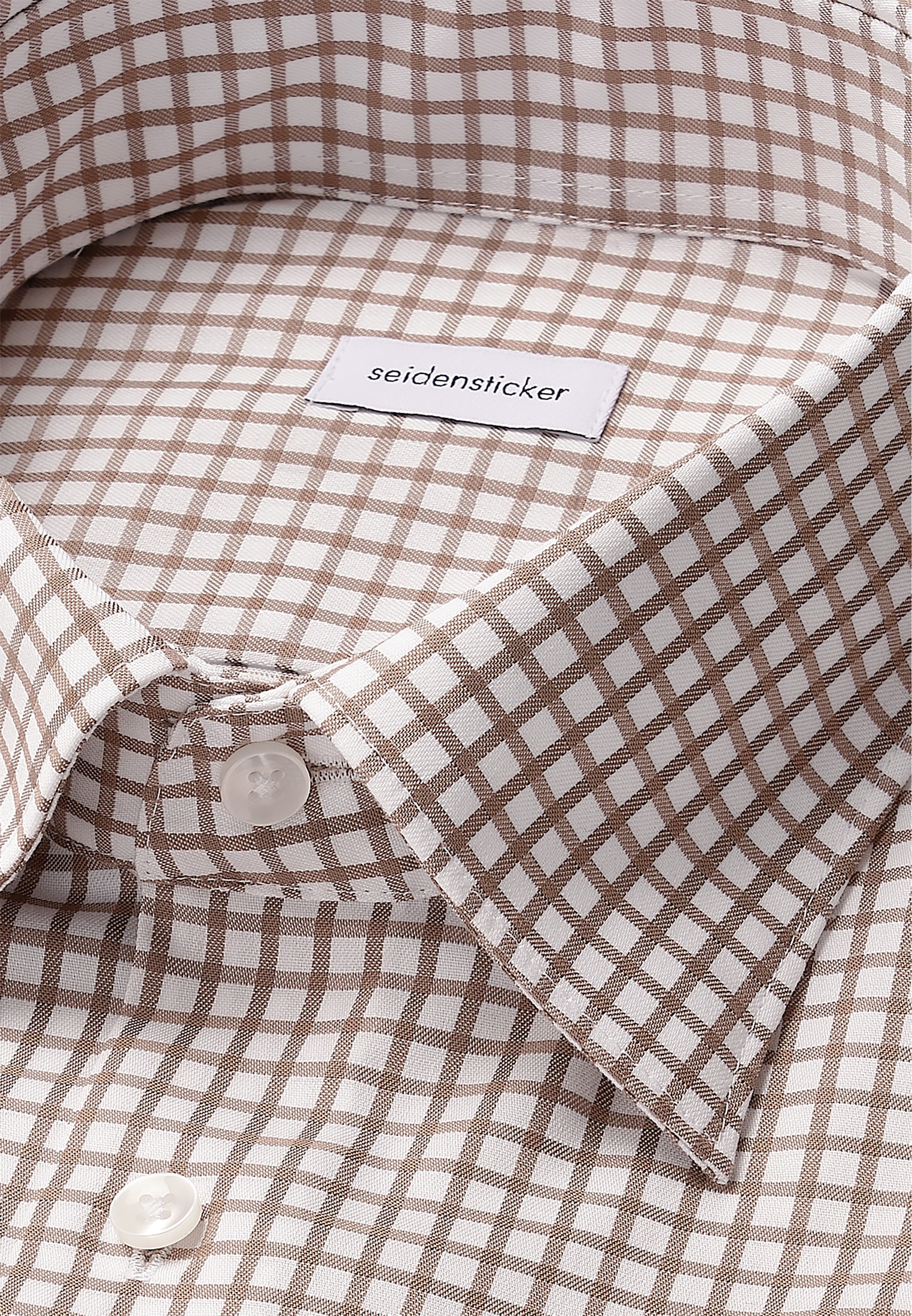 seidensticker Businesshemd »Schwarze Rose«, Slim 1/1 Covered-Button-Down-Kragen Karo