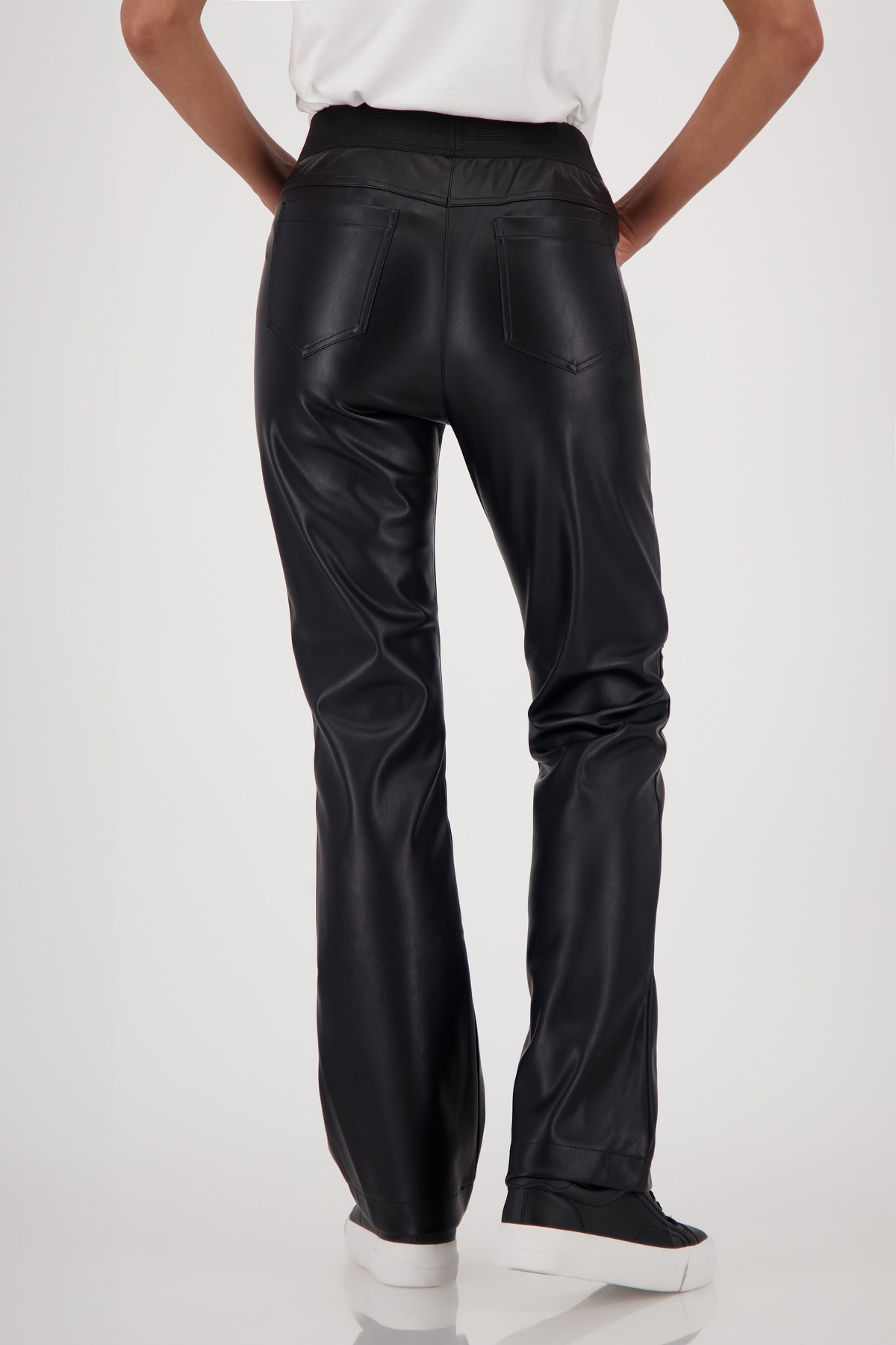 Monari Lederimitathose "Hose Lederimitat Schlupf" mit elastischem Bund günstig online kaufen
