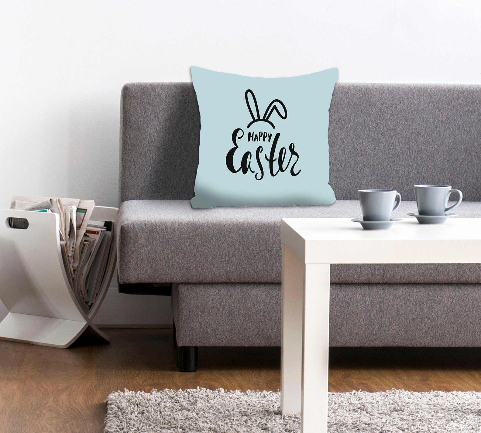 queence Dekokissen "Happy Easter mint" mit einem österlichen Schriftzug günstig online kaufen