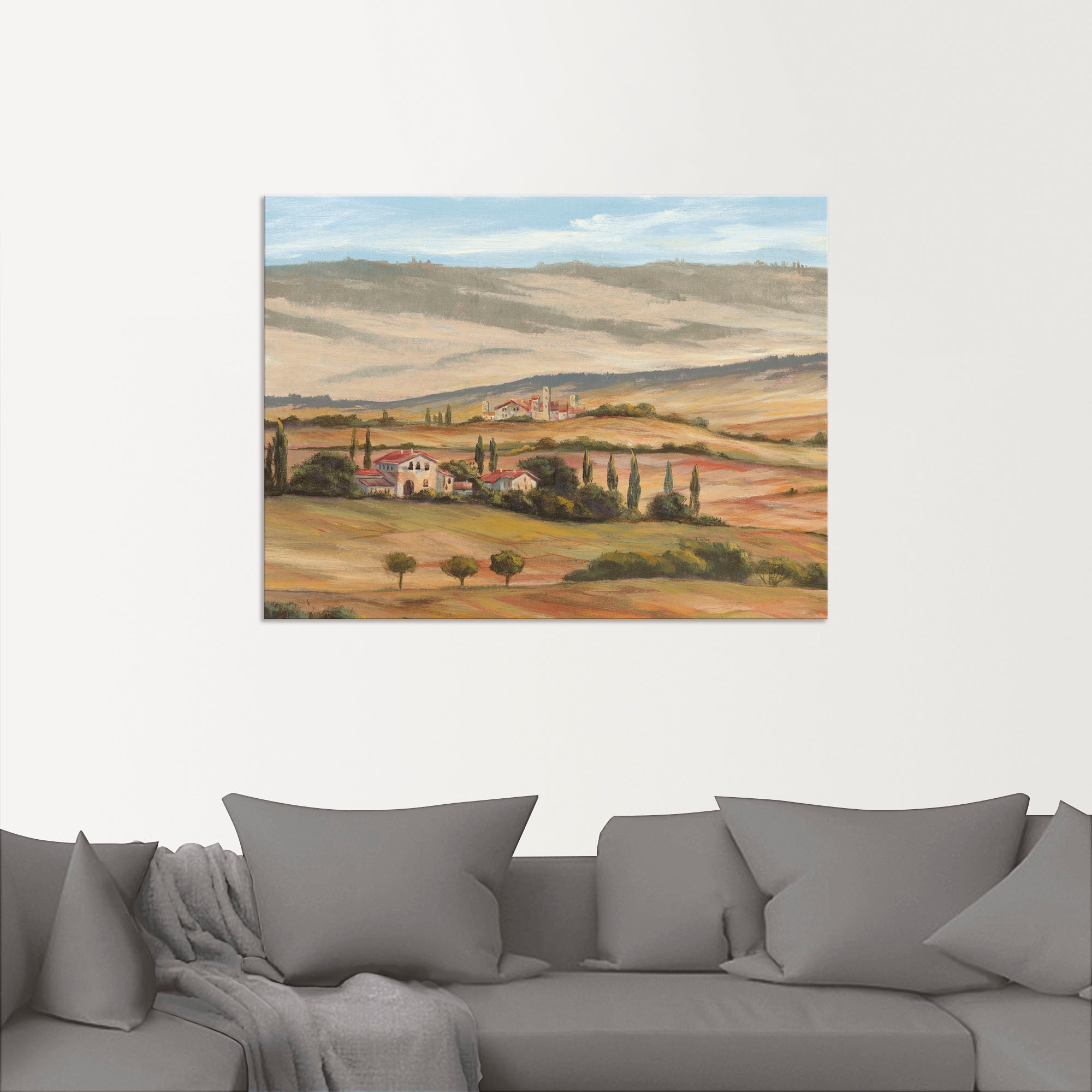 Artland Wandbild »Toskanisches Tal I«, Bilder von Europa, (1 St.), als Alubild, Outdoorbild, Leinwandbild in verschied. Größen