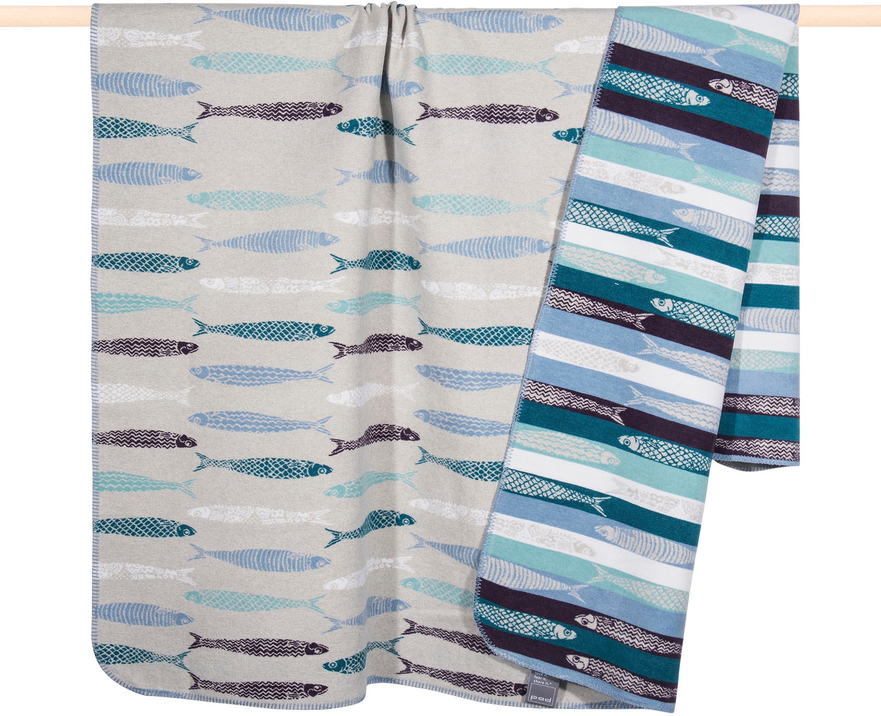 PAD Wohndecke "SARDINE" Made in Europe, Kuscheldecke günstig online kaufen