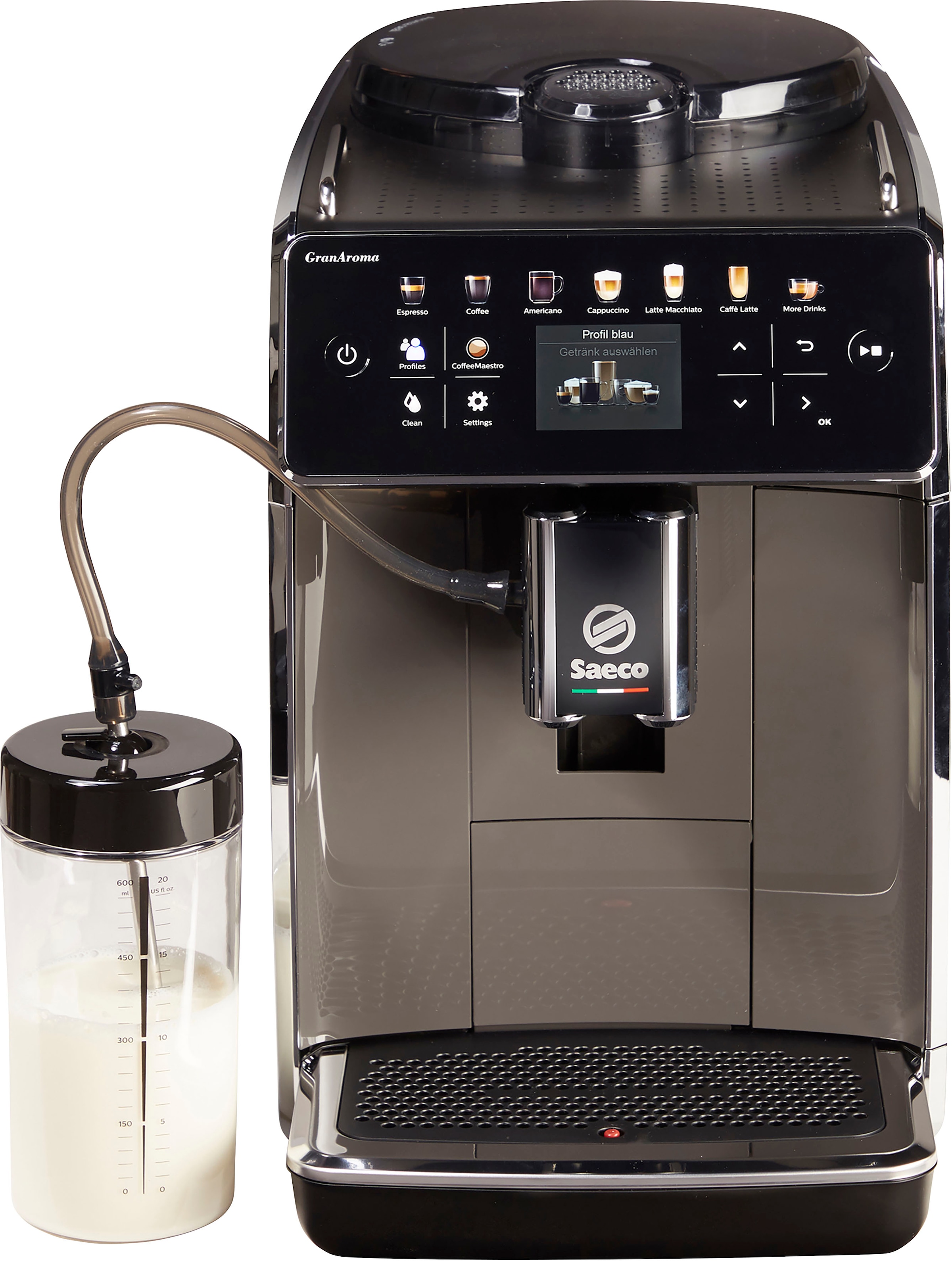 Saeco Kaffeevollautomat »GranAroma SM6580/50« 14 Kaffeespezialitäten, 4 Benutzerprofilen und TFT Display