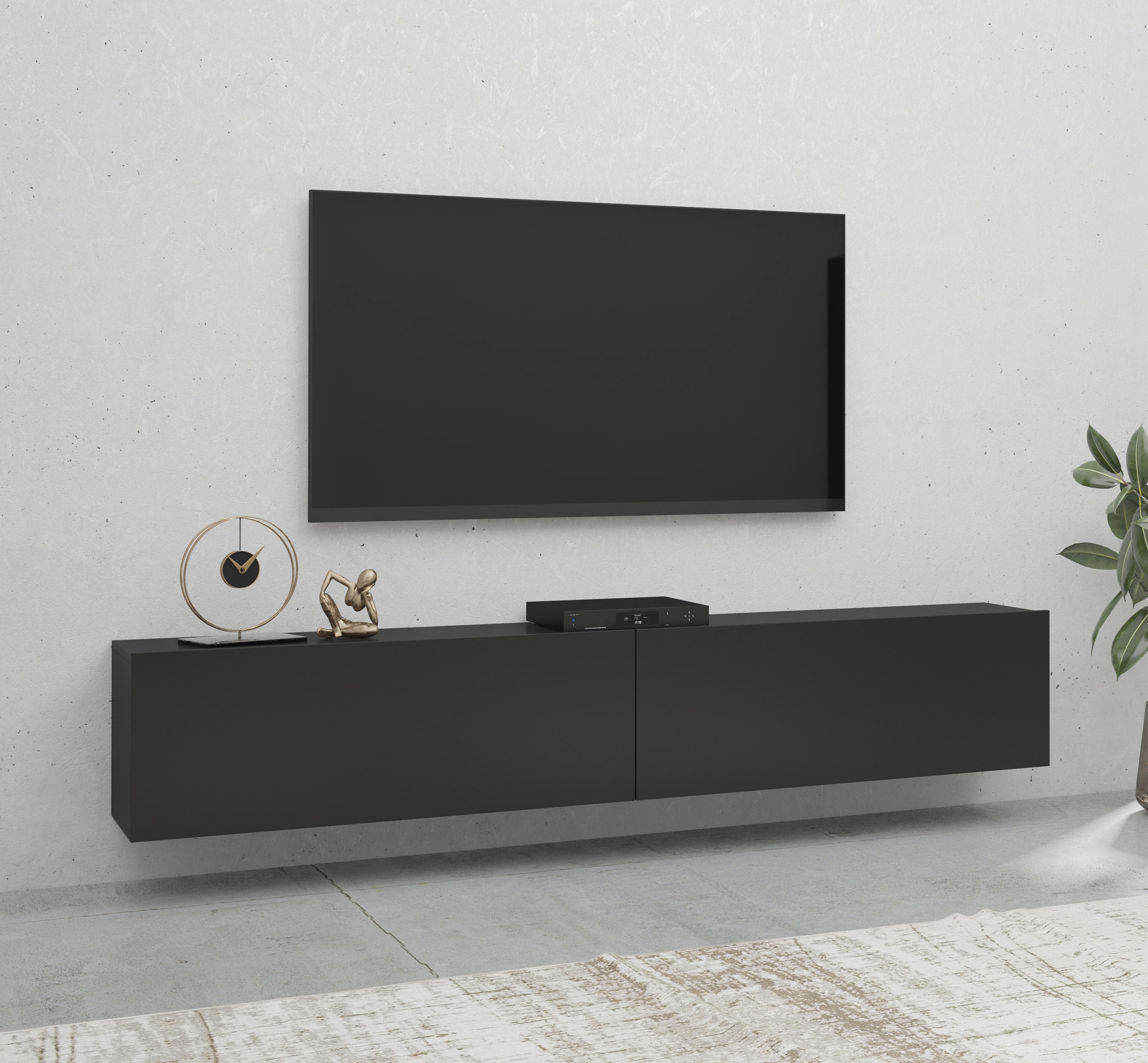 Home affaire Lowboard "Ava, Breite 180 cm, hängend und stehend montierbar" moderne grifflose TV-Kommode, TV-Schrank, TV-Board