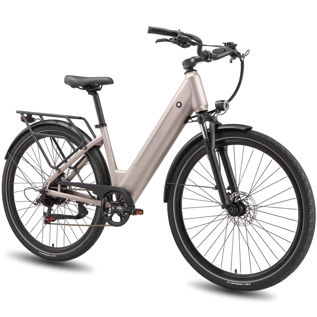 Maxtron »Maxtron Lira 28" City-E-Bike« 7 Gang Shimano Kettenschaltung Heckmotor 250 W (mit integr. Akku), Elektrofahrrad für Alltag und Einkauf