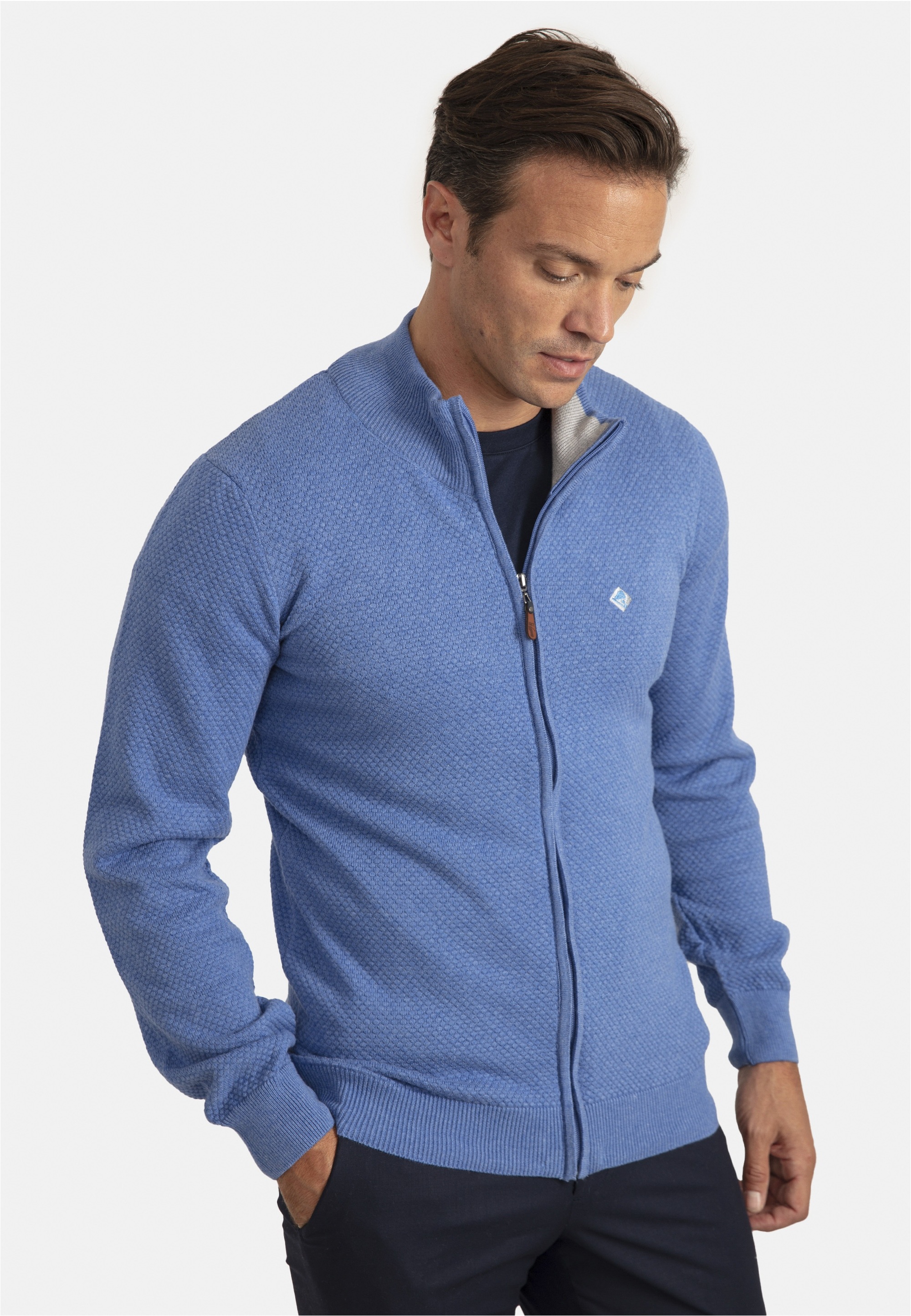 SIR RAYMOND TAILOR Strickjacke »Sydney«, mit kleinem Stehkragen