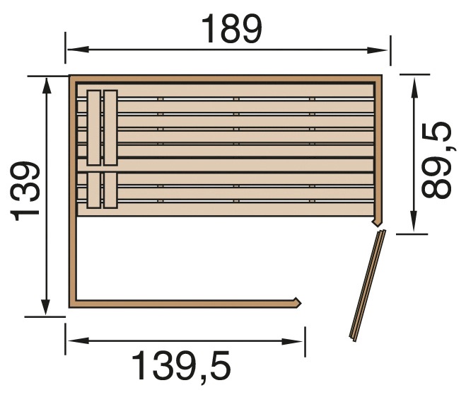 weka Sauna »Valida Eck 1«, 5,4 kW Ofen mit int. Steuerung, mit Fenster